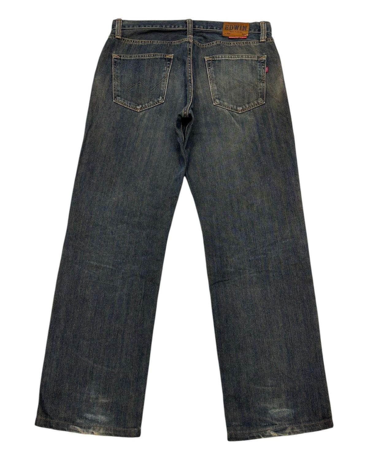 Edwin 🔥DISTRESSED DENIM EDWIN 404 MUD WASH REGULAR BAGGY JEANS Size US 36 / EU 52 - 2 Thumbnail