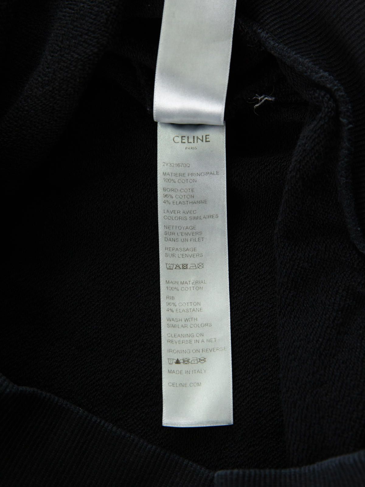 Celine Celine Mens Logo Black Hoodie Large Black Size US L / EU 52-54 / 3 - 7 Thumbnail