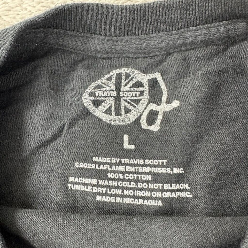 Travis Scott Travis Scott Men's Sz Large 100% Cotton O2 Union Jack Black Size US L / EU 52-54 / 3 - 2 Thumbnail