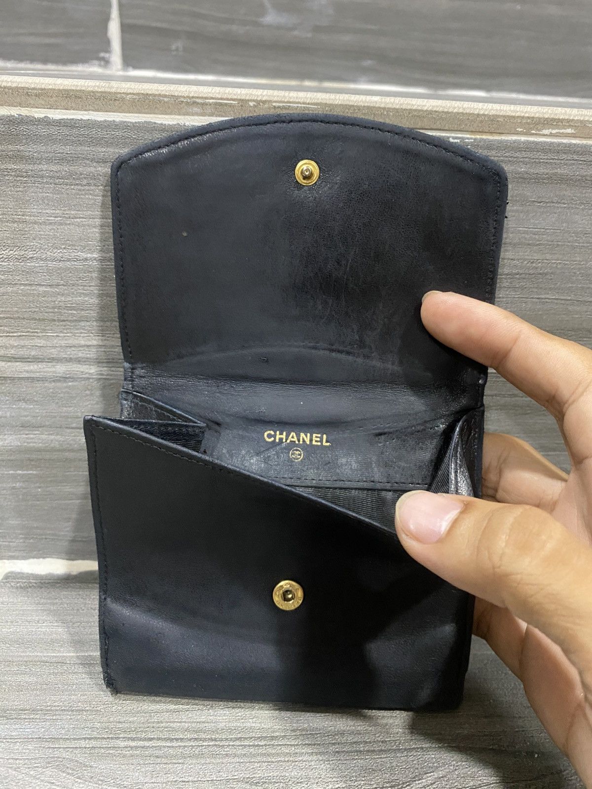 Chanel Chanel Black Leather CC Bifold Wallet Size ONE SIZE - 12 Thumbnail