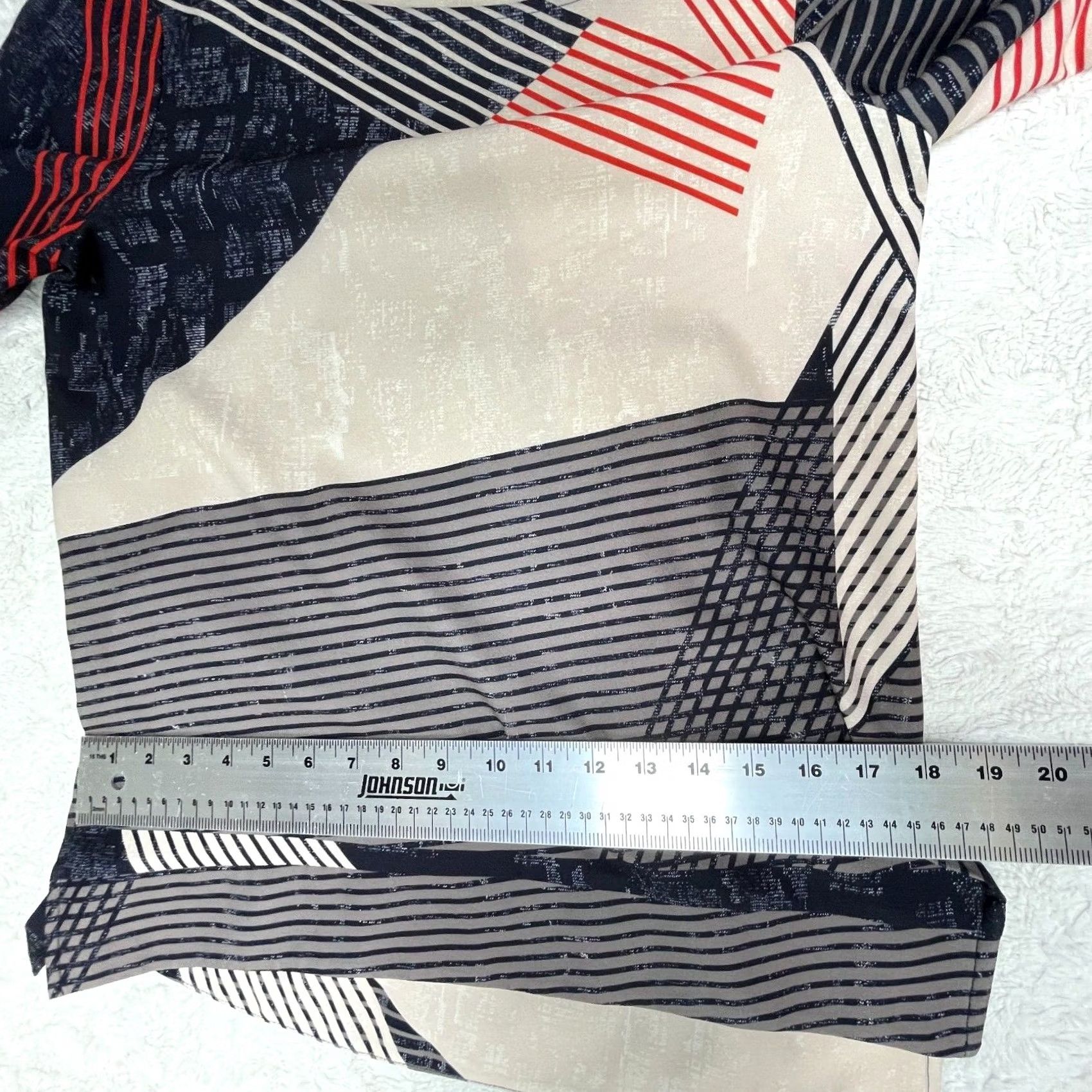 NIC+ZOE Nic+Zoe Blouse Womens XS Boat Neck Abstract Print 3/4 Sleeve Top Multicolor Size XS / US 0-2 / IT 36-38 - 8 Thumbnail