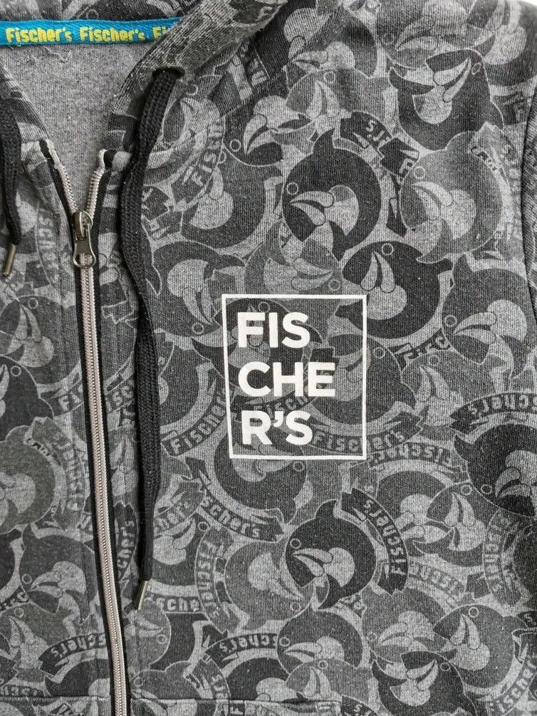 Other Fischer's Full Print Small Logo Hoodie Zipper Sweatshirt Size US L / EU 52-54 / 3 - 4 Thumbnail