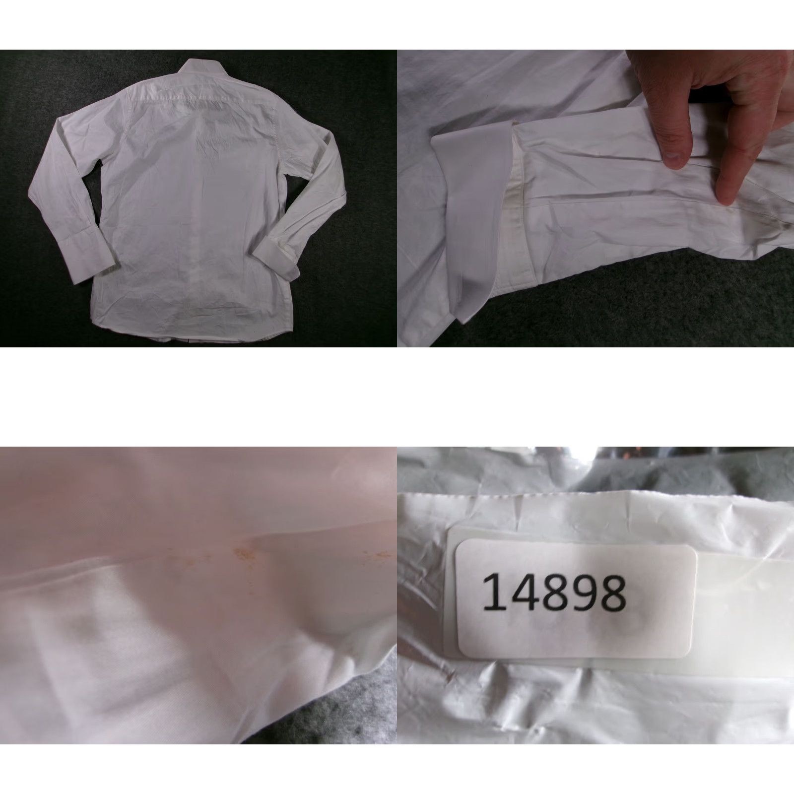 Vintage VINTAGE LAXMI Dress Shirt Men Large White Long Sleeve French Cuff Button Down Classic Size 42R - 8 Thumbnail
