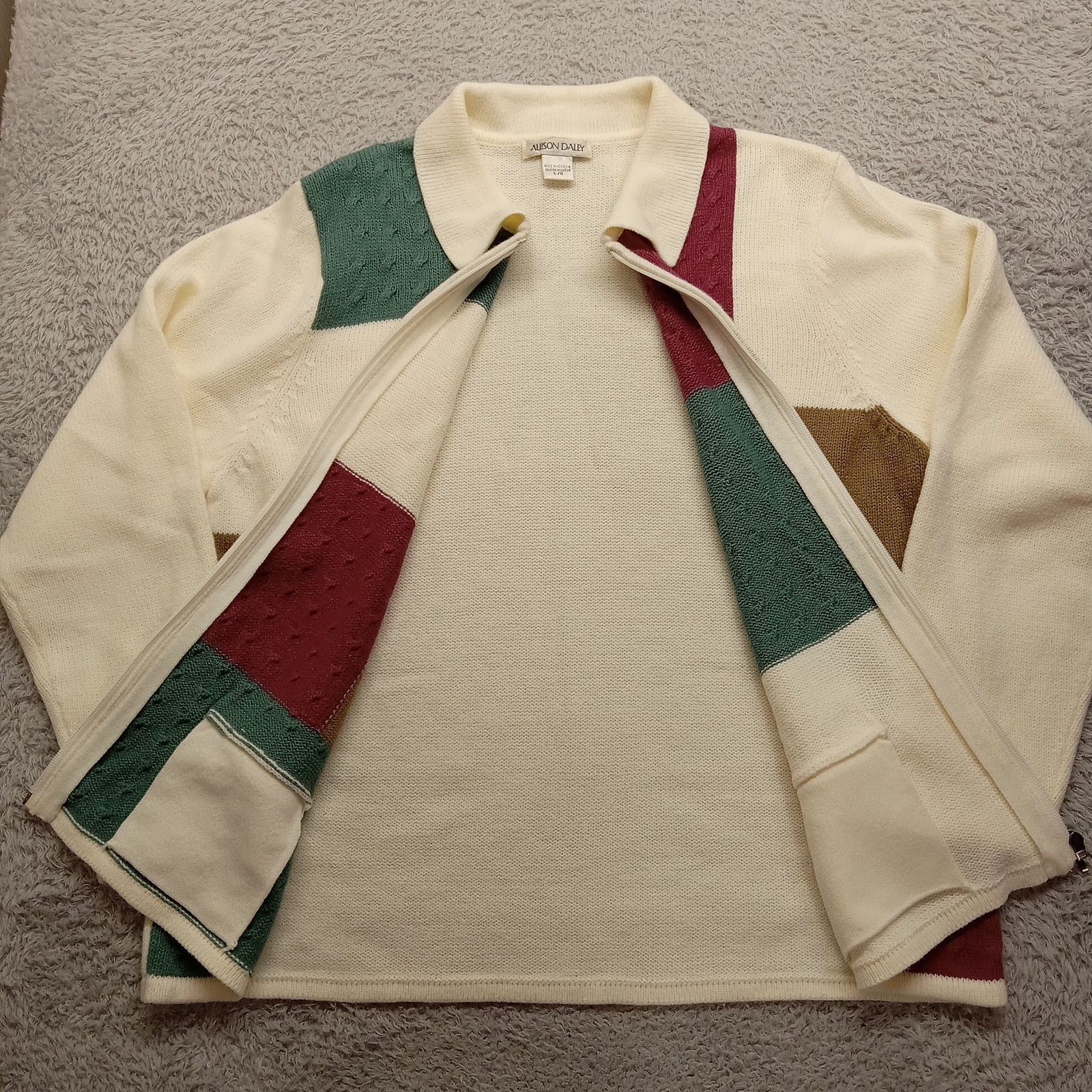 & Other Stories Vintage Allison Daley Sweater Jacket L Women's Zip Cardigan Size L / US 10 / IT 46 - 2 Thumbnail