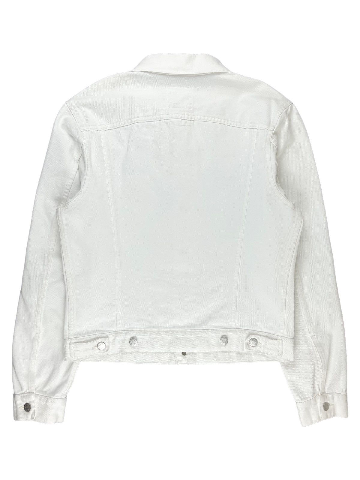 90s Helmut Lang One Pocket Trucker Denim Jean Jacket White