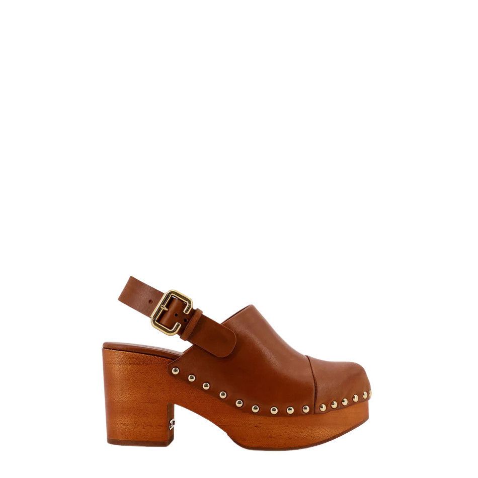 Chloe CHLOE Jeanette Brown 80mm Leather Clogs New & Authentic (Wom Size US 9 / IT 39 - 1 Thumbnail