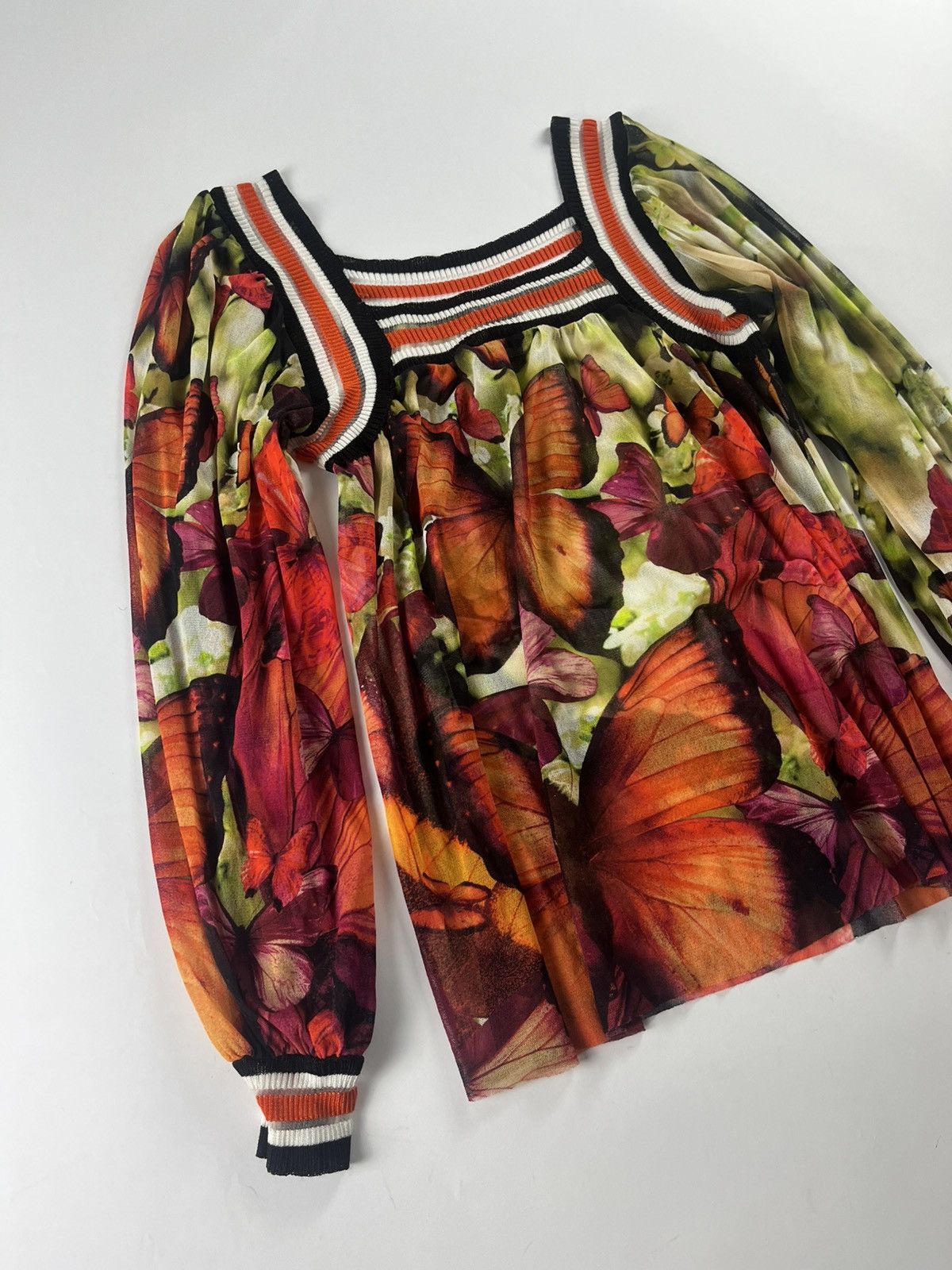 Jean Paul Gaultier Jean Paul Gaultier Floral Mesh Top 1990s Size M / US 6-8 / IT 42-44 - 3 Thumbnail