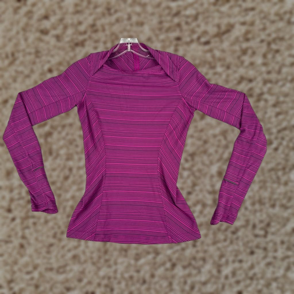 Lululemon Lululemon Shirt Women Purple 2 Long Sleeve Kanto Catch Me W3K61S Size XS / US 0-2 / IT 36-38 - 1 Thumbnail
