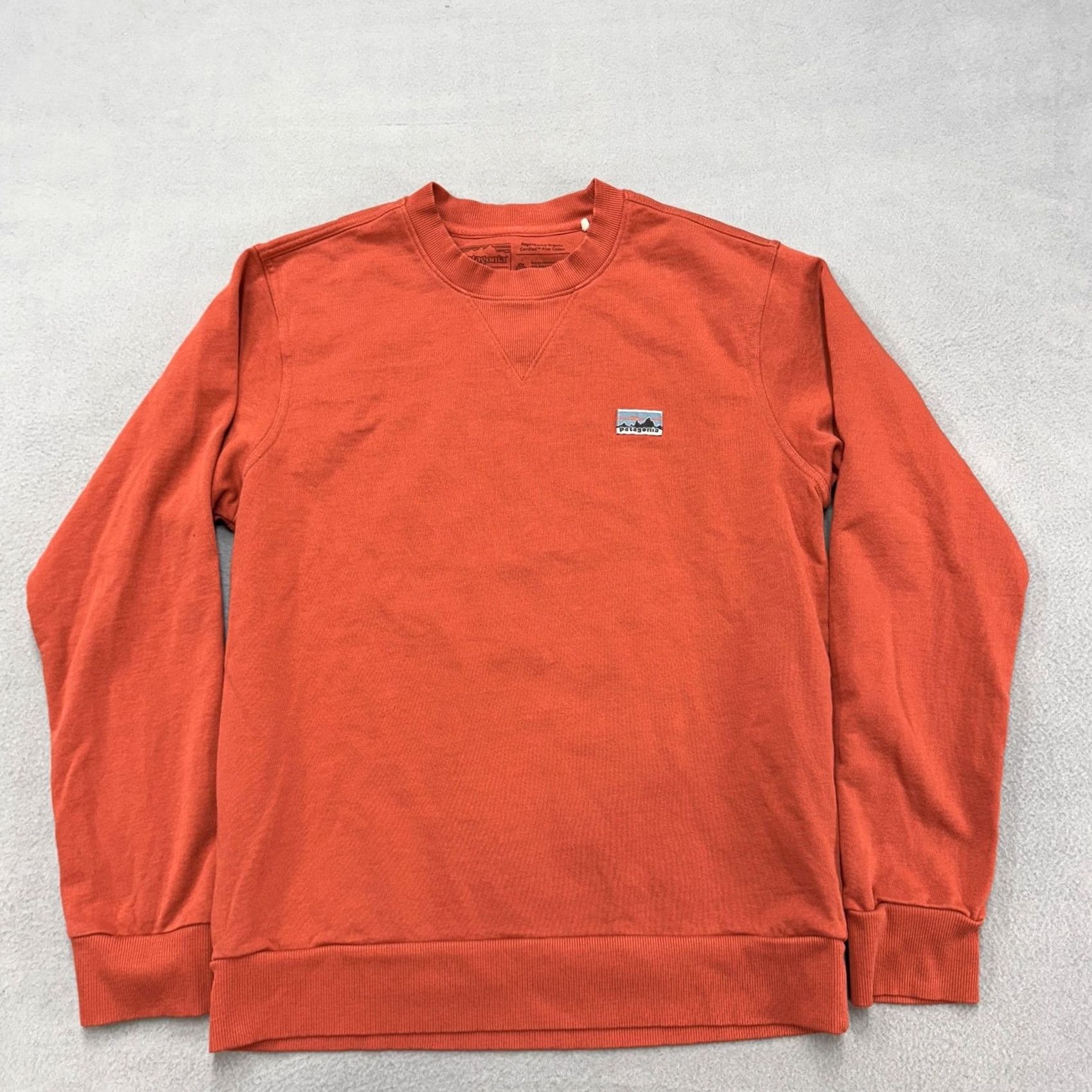 Patagonia Patagonia Sweatshirt Mens Small Orange Organic Cotton Crewneck Fleece Pullover Size US S / EU 44-46 / 1 - 3 Thumbnail
