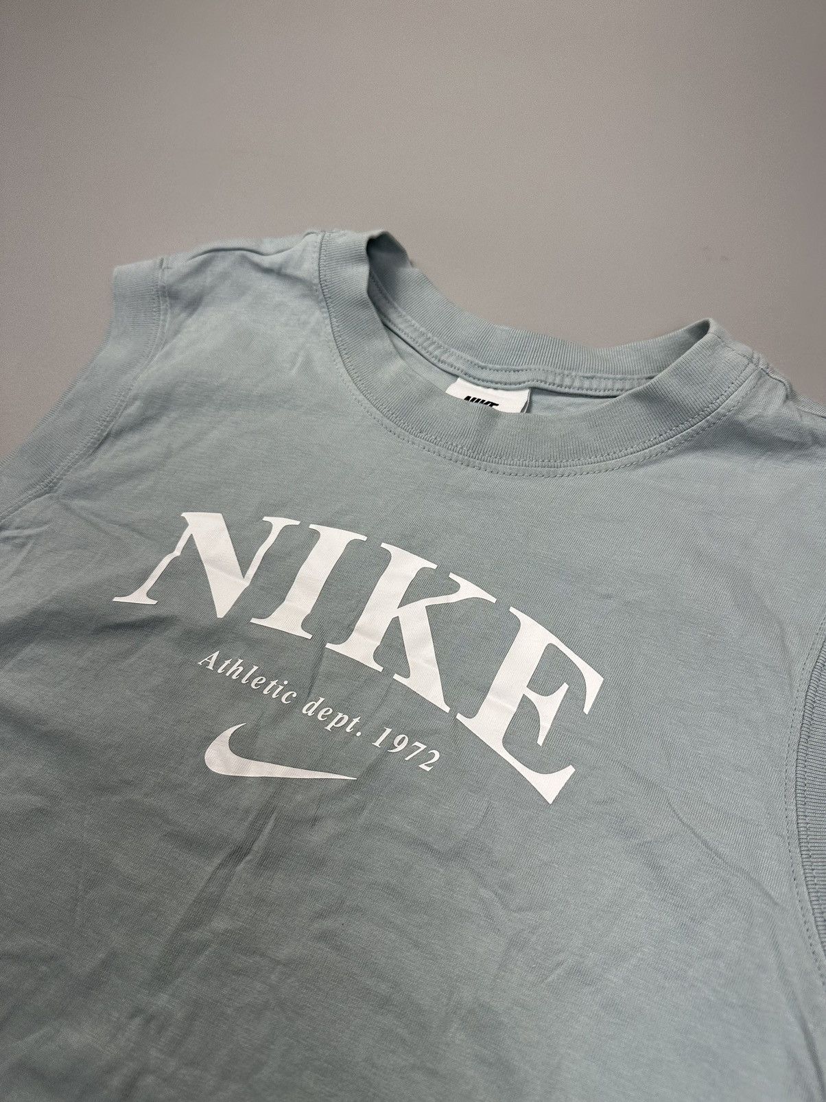 Nike Nike Athletic Mint Crop Top Tee Big Logo Size L / US 10 / IT 46 - 3 Thumbnail
