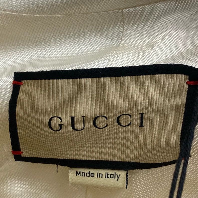 Gucci Gucci New beige embroidered double G gold buckle tweed jack Size XS / US 0-2 / IT 36-38 - 6 Thumbnail