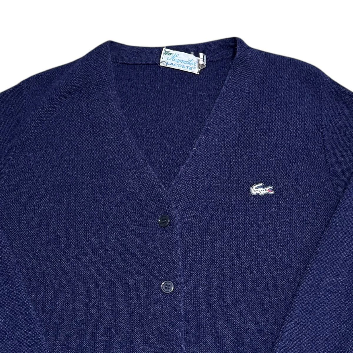 Lacoste × Vintage 60s Haymaker Lacoste Alligator Cardigan Sweater Women’s S Size S / US 4 / IT 40 - 2 Thumbnail