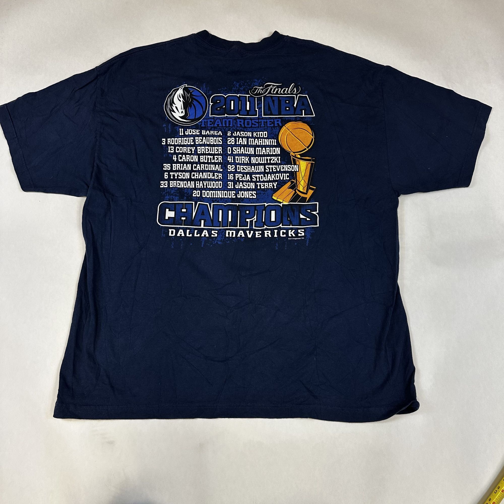 NBA Dallas Mavericks 2011 NBA Champions T-Shirt Navy Blue Short Size US XL / EU 56 / 4 - 2 Thumbnail