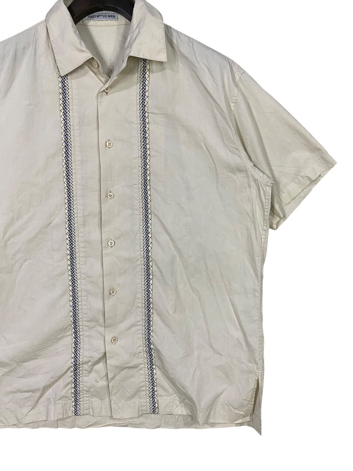 Issey Miyake 🔥Vintage 90s issey miyake men plated shirt button down Size US L / EU 52-54 / 3 - 2 Thumbnail