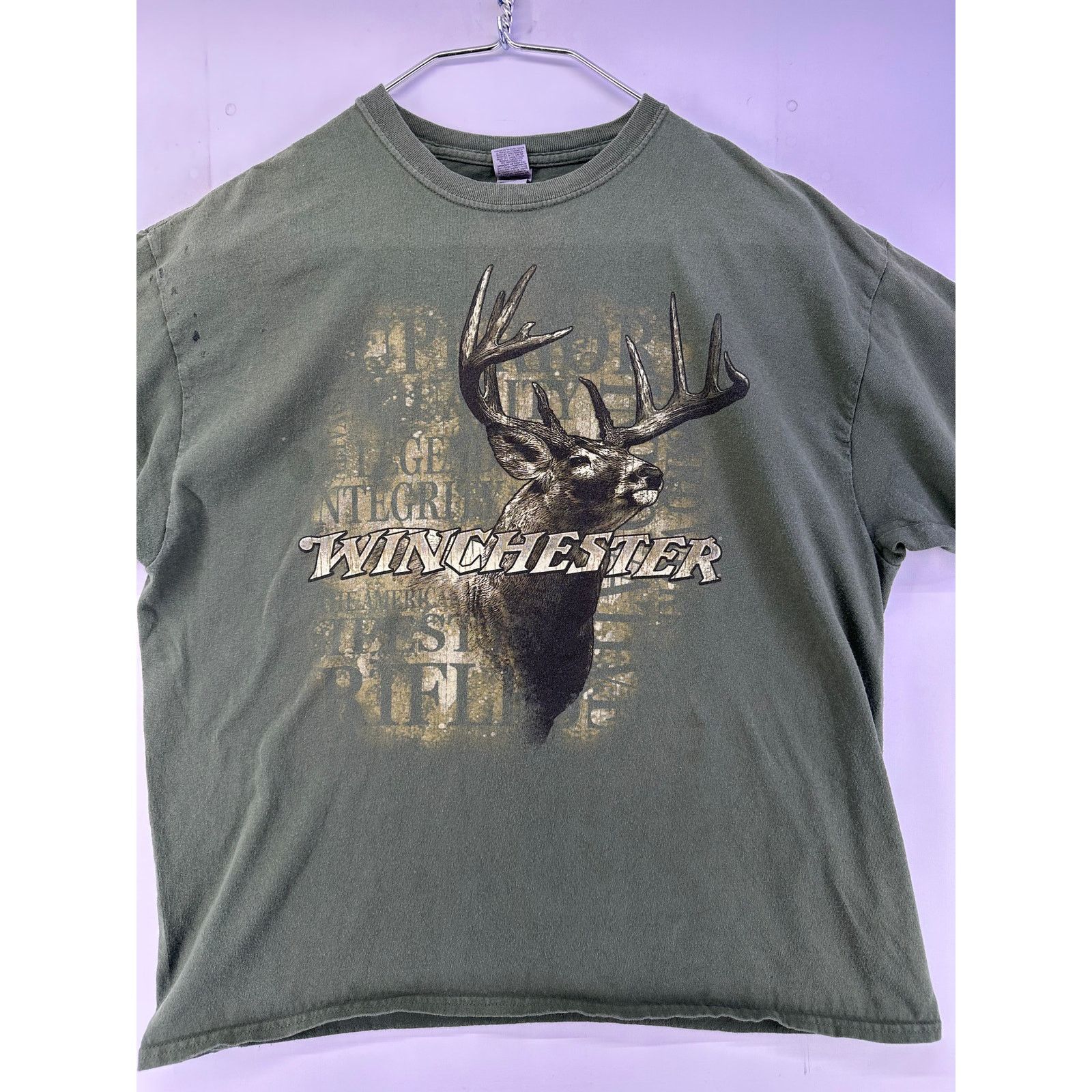 Winchester Winchester Green Deere Print Tshirt Size XL Size US XL / EU 56 / 4 - 3 Thumbnail