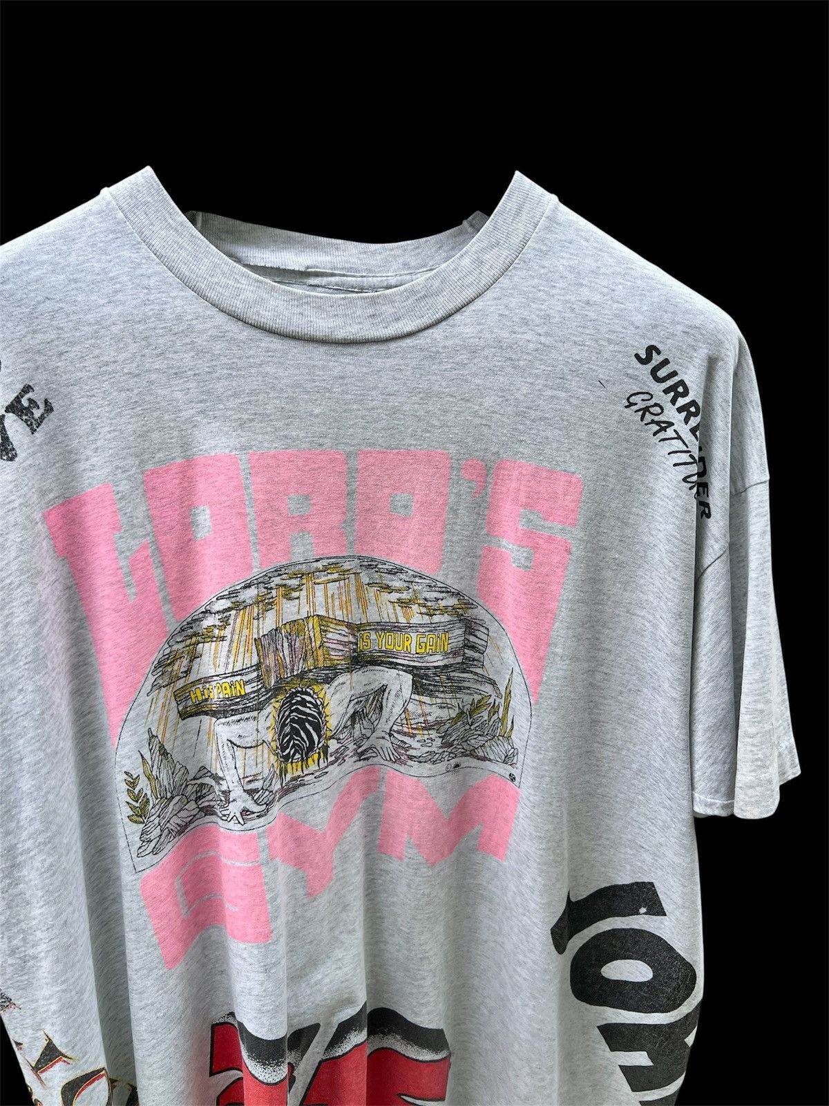 Vintage Vintage 90s Lord’s Gym God Jesus Bible Holy Tee 2XL Size US XXL / EU 58 / 5 - 2 Thumbnail