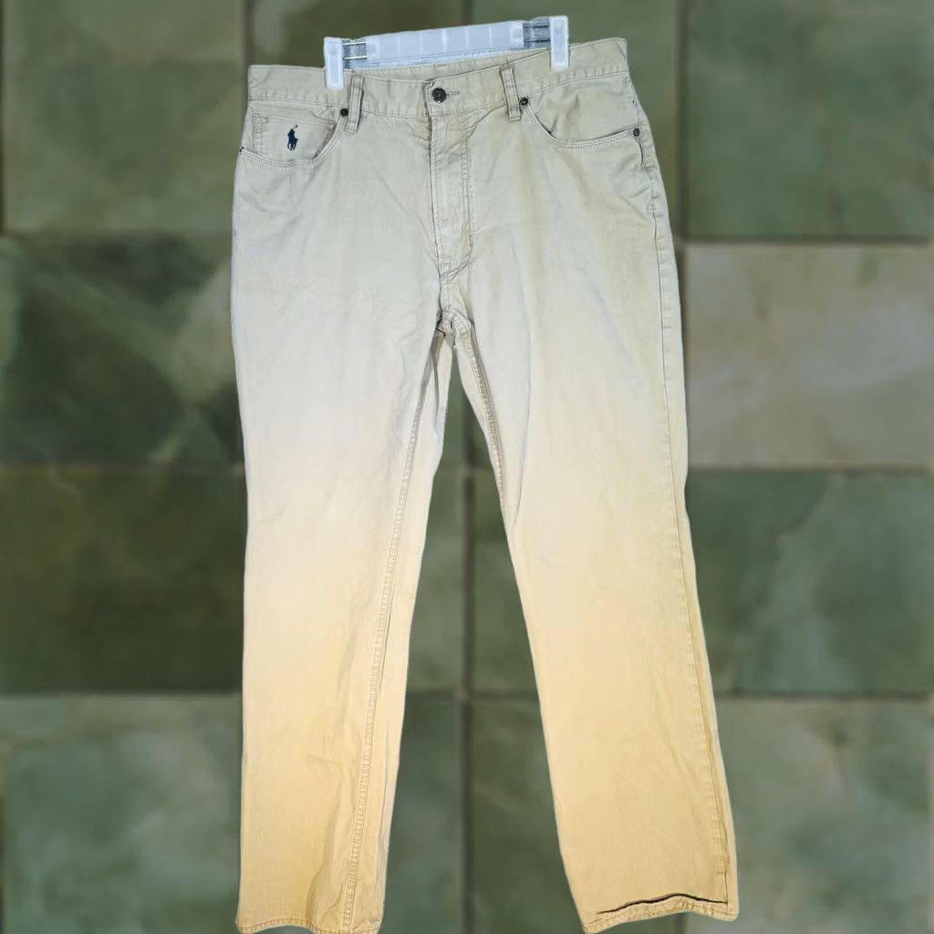 Polo Ralph Lauren Polo Ralph Lauren Khakis Mens 36x34 Beige Cotton Authentic Dungarees Zip Fly Size US M / EU 48-50 / 2 - 1 Thumbnail