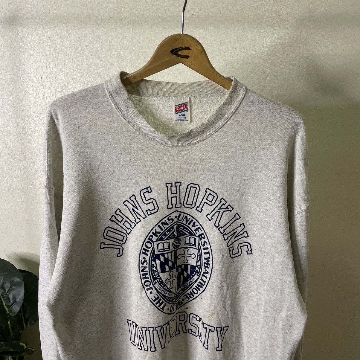 Vintage 1990s Johns Hopkins University Crewneck Sweatshirt Size US L / EU 52-54 / 3 - 2 Thumbnail