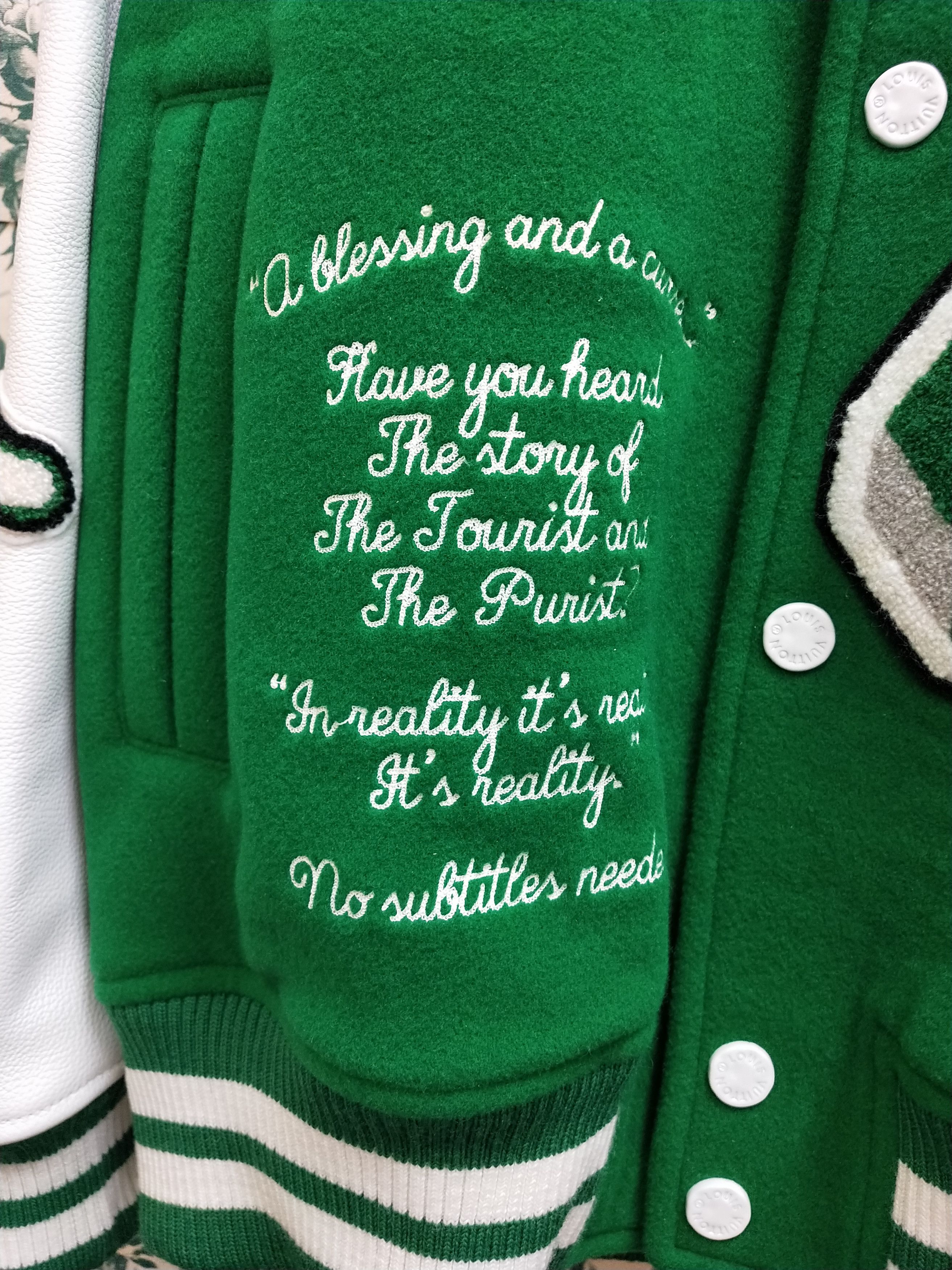 Louis Vuitton × Virgil Abloh Green Varsity Jacket Size US M / EU 48-50 / 2 - 5 Thumbnail