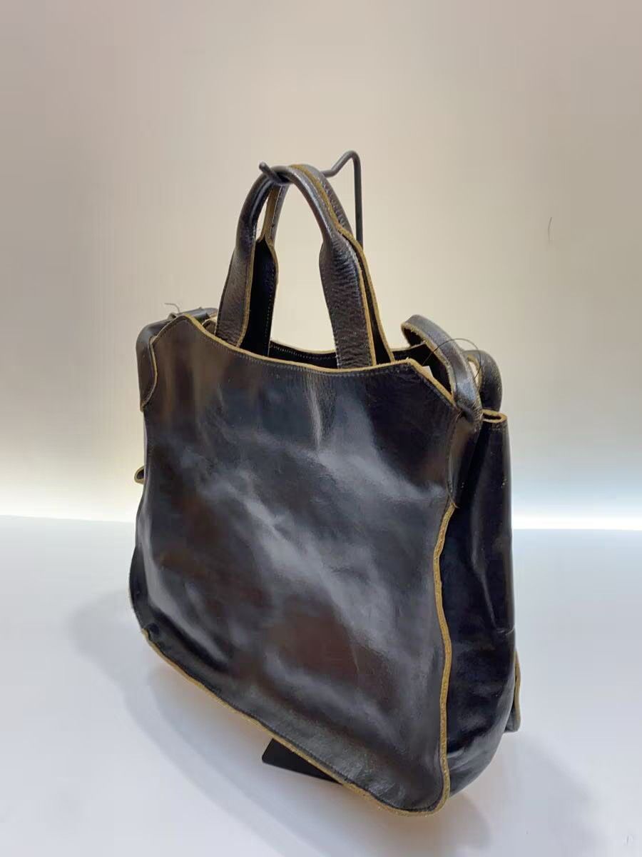 Yohji Yamamoto YOHJI YAMAMOTO Tote Bag/Leather/Black Size ONE SIZE - 2 Thumbnail