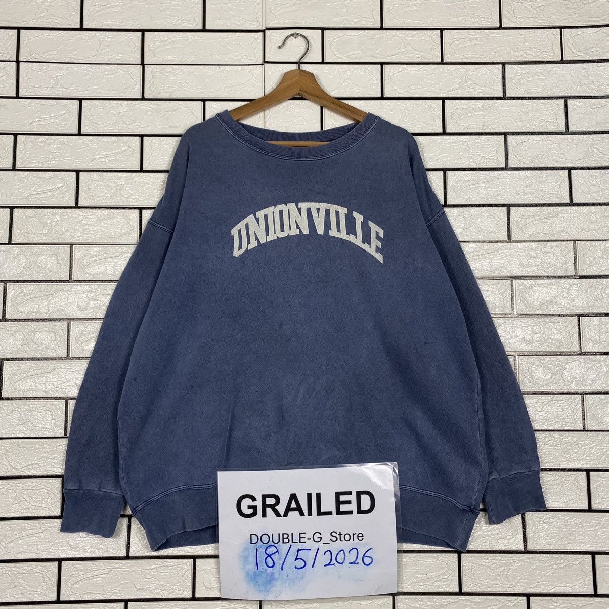 Japanese Brand Vintage Sweatshirt Union Ville Big Logo Spell Out Size US XL / EU 56 / 4 - 1 Thumbnail