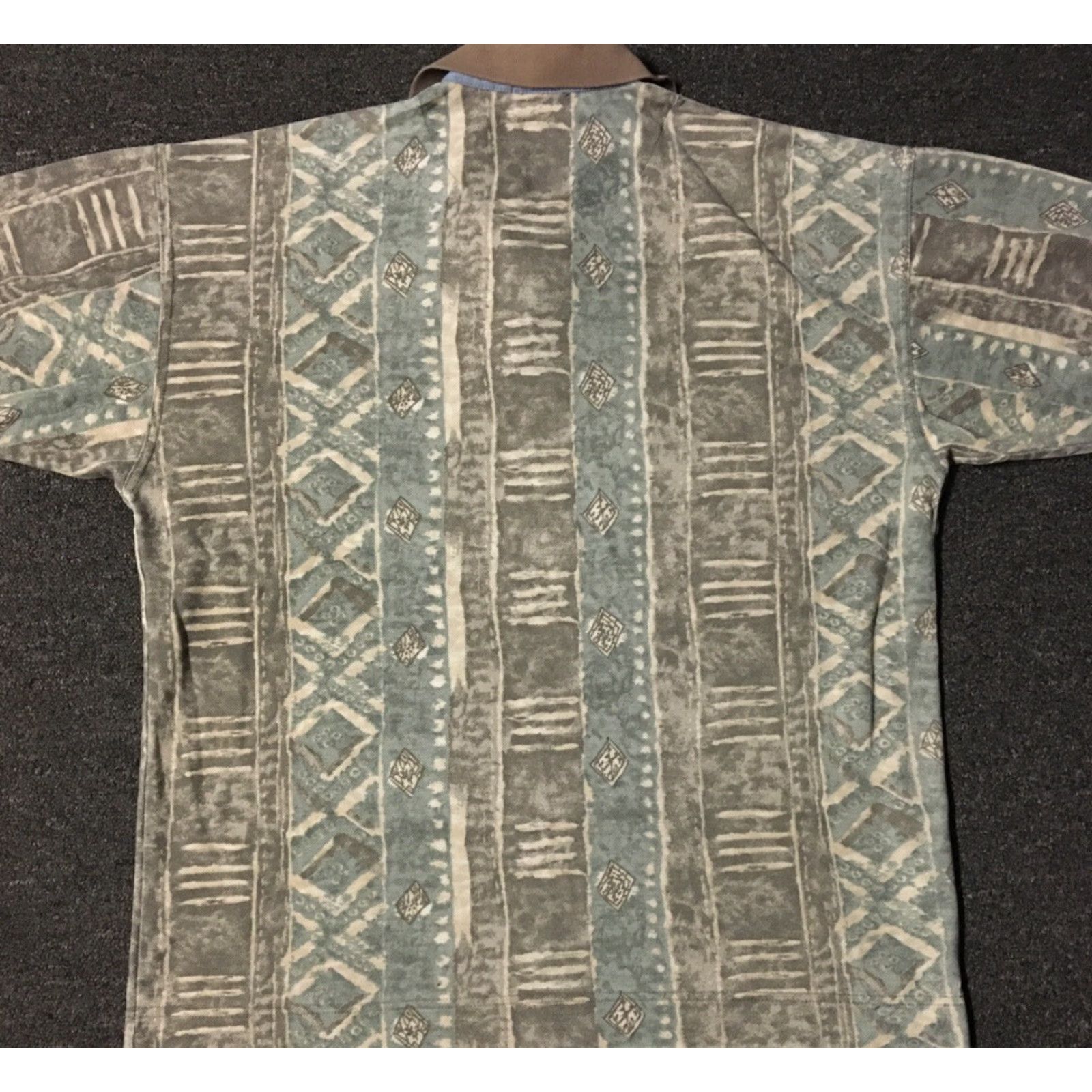 Bugle Boy VINTAGE Bugle Boy Polo Shirt M Green 90s Grunge Vaporwave Surf Skate Tribal USA Mens Short Sleeve 90s Size US M / EU 48-50 / 2 - 4 Thumbnail