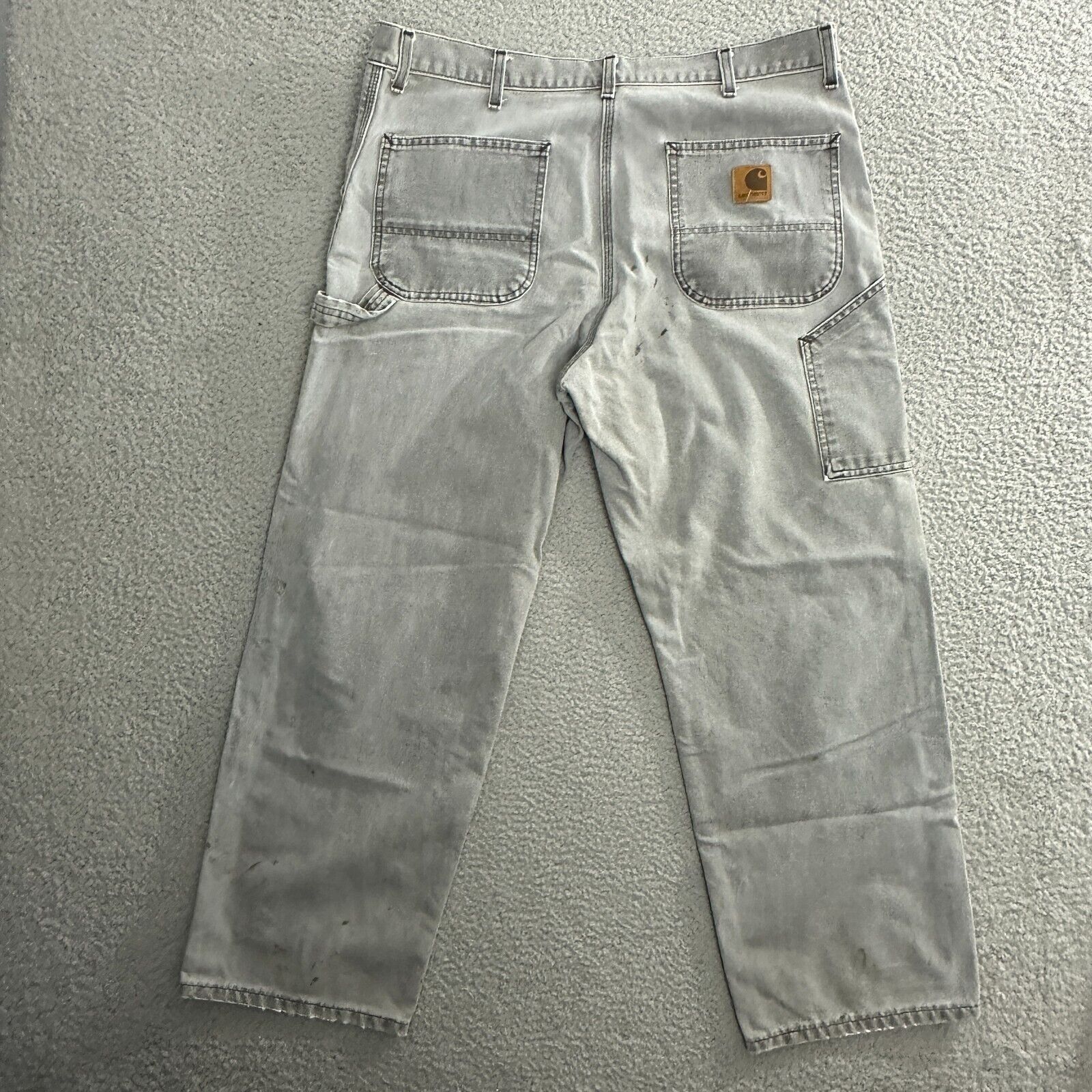 Carhartt Vintage Carhartt Dungaree Jeans Distressed Grey Denim Size US 36 / EU 52 - 1 Thumbnail