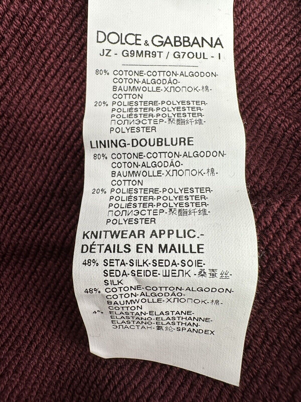Dolce & Gabbana Size-46/S New Dolce&Gabbana Men's Sweatshirt Size US S / EU 44-46 / 1 - 8 Thumbnail