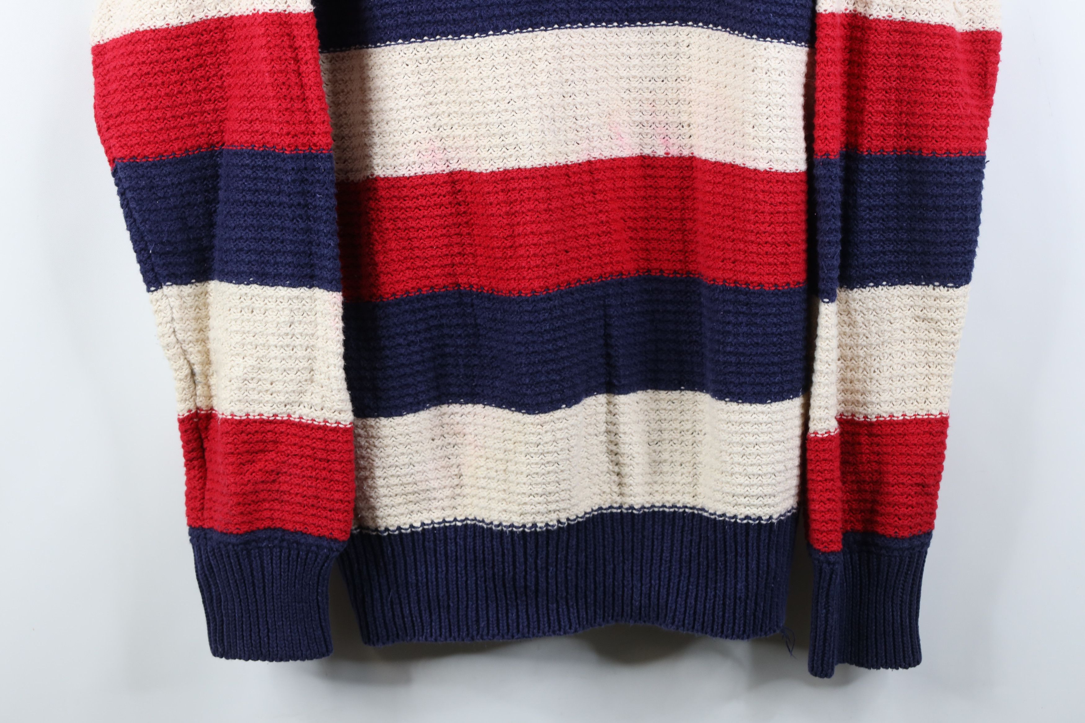 American Eagle Outfitters Vintage 90s American Eagle Outfitters Striped Knit Sweater Size US L / EU 52-54 / 3 - 3 Thumbnail