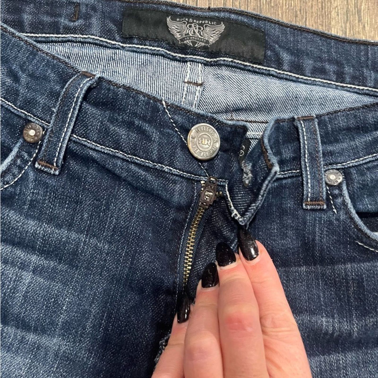 Rock & Republic Rock & Republic Womens Bootcut Jeans Stretch Denim Size 29 Size 29" - 6 Thumbnail