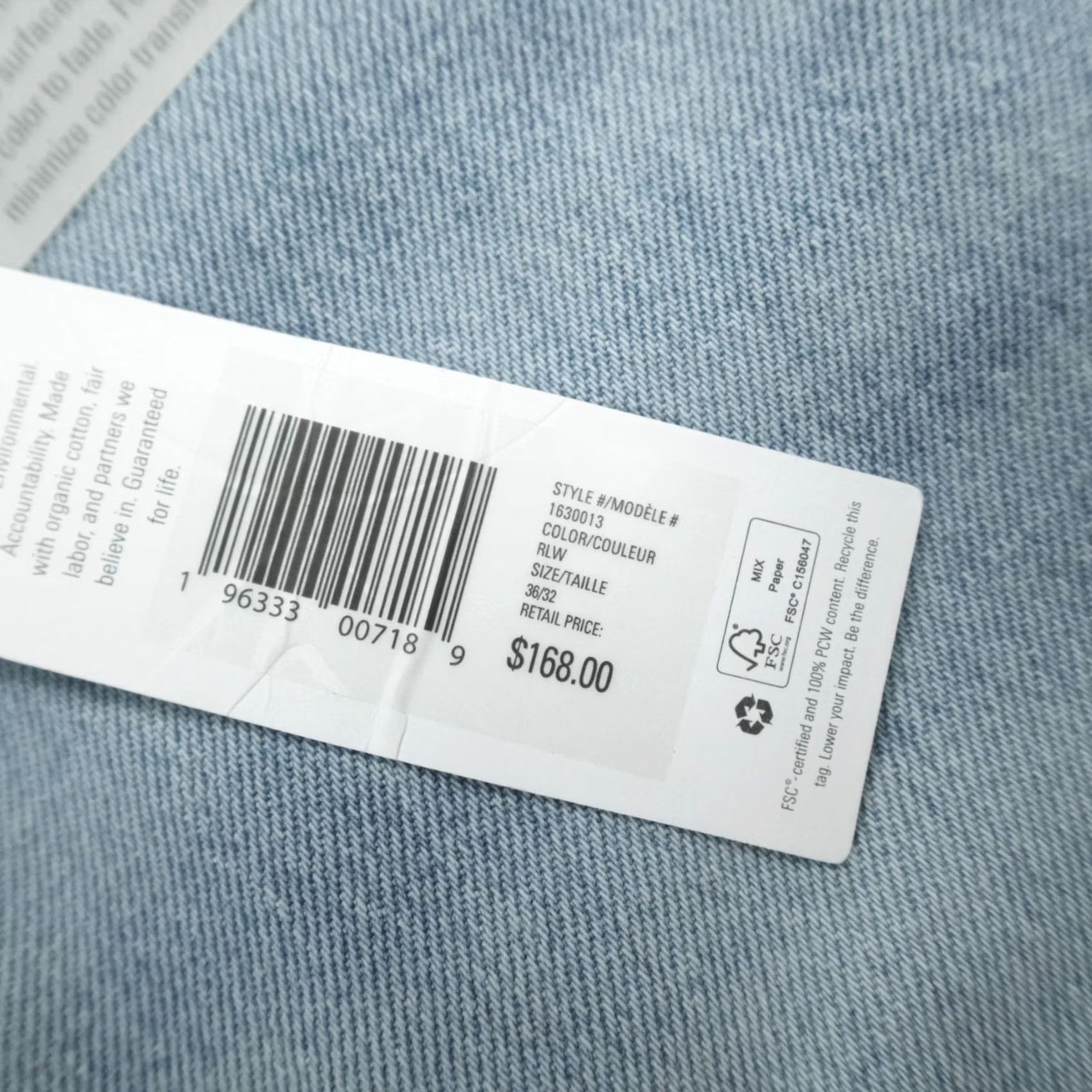 Outerknown Outerknown Sea Jeans Drifter Tapered Fit 36x32 Organic Cotton RLW Blue Jeans Men Regular 5-Pocket Denim Vintage No Size US 36 / EU 52 - 3 Thumbnail