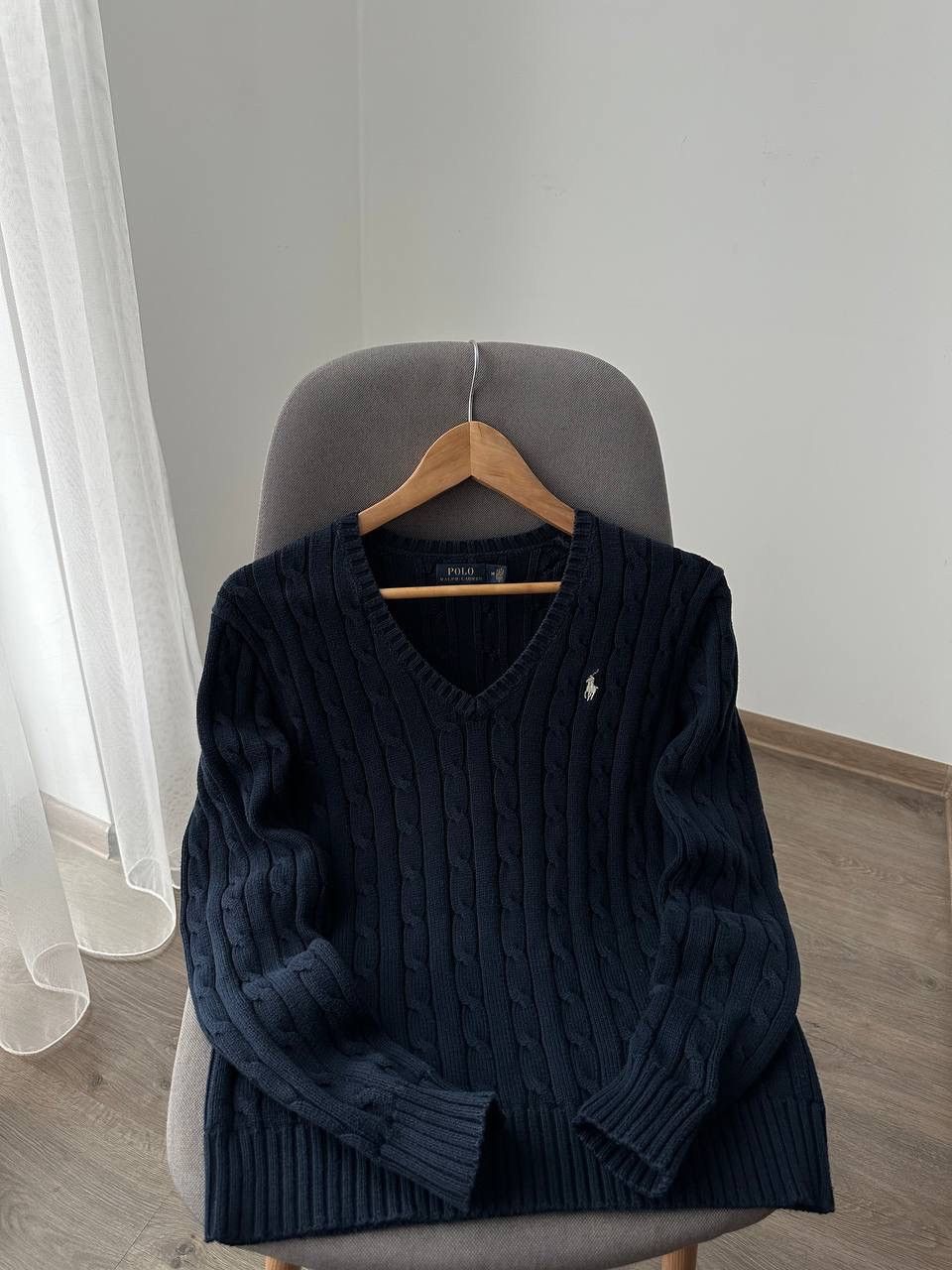 Polo Ralph Lauren × Vintage Vintage Polo Ralph Lauren Blue Cable Knit Sweater Size US M / EU 48-50 / 2 - 6 Thumbnail