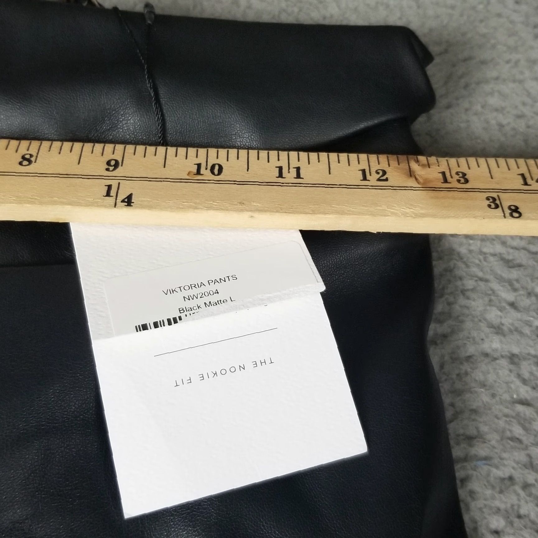 Vintage Nookie Viktoria Pants Black Matte Vinyl HIGH RISE Patent Leather Punk WOMEN Large L" Size 36" / US 14 / IT 50 - 3 Thumbnail