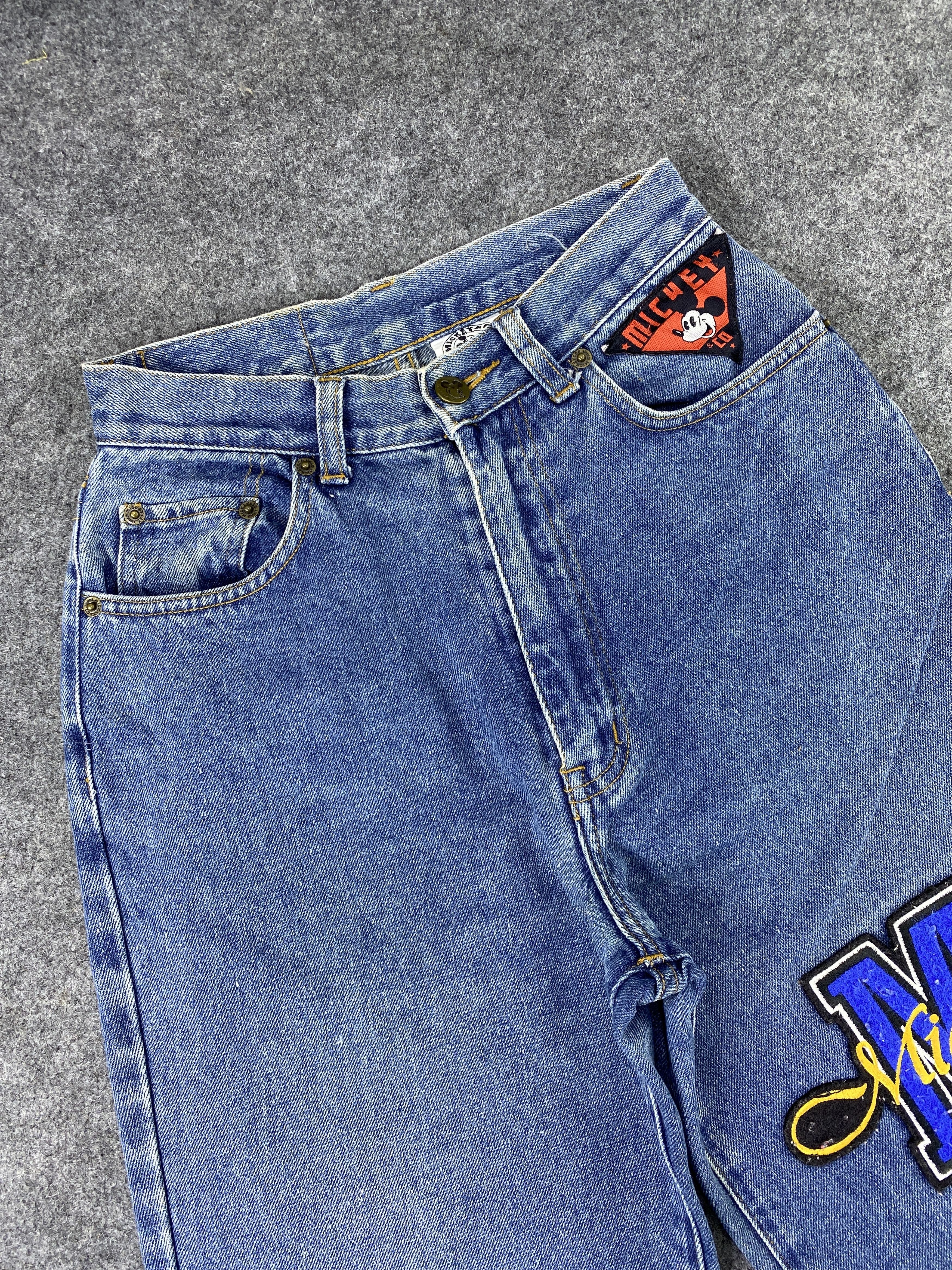 Disney Vintage Disney Mickey Mouse Blue Jeans - J1046 Size 24" / US 00 / IT 34 - 5 Thumbnail