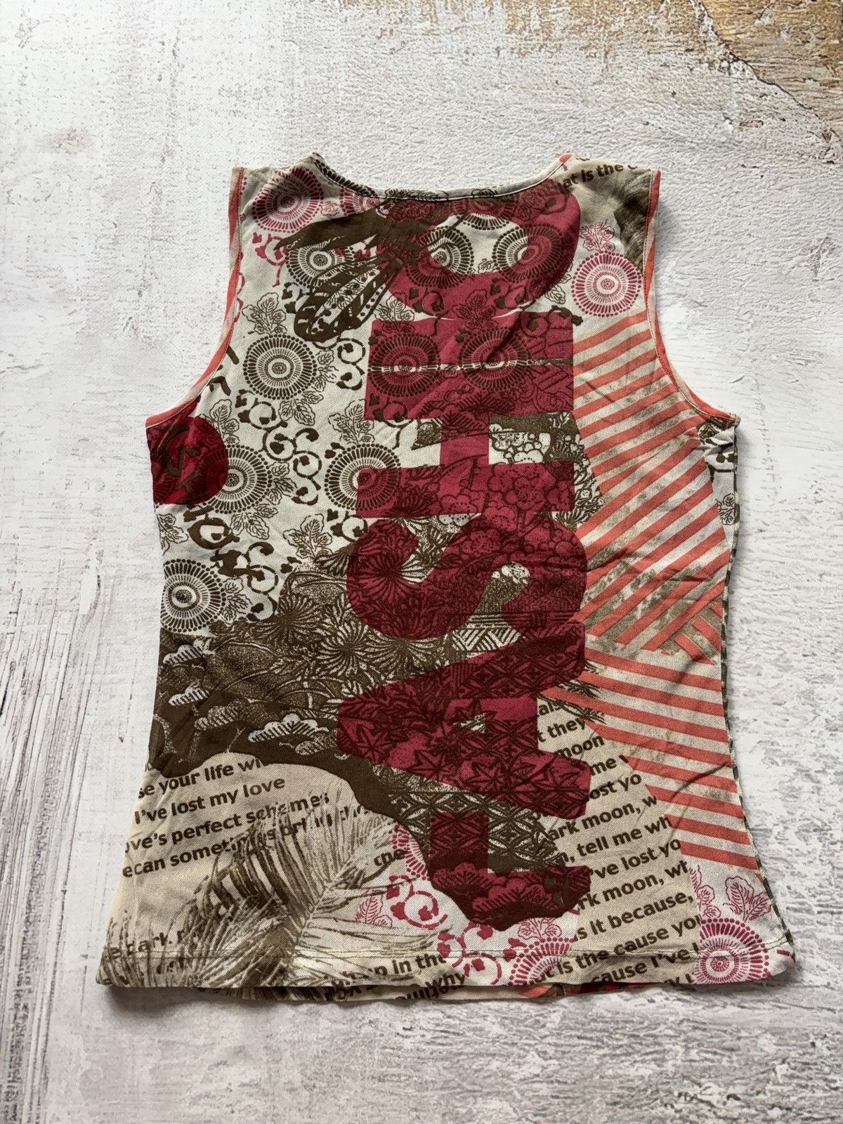 Vintage Vintage mesh leopard printed mixed tank top Size M / US 6-8 / IT 42-44 - 2 Thumbnail
