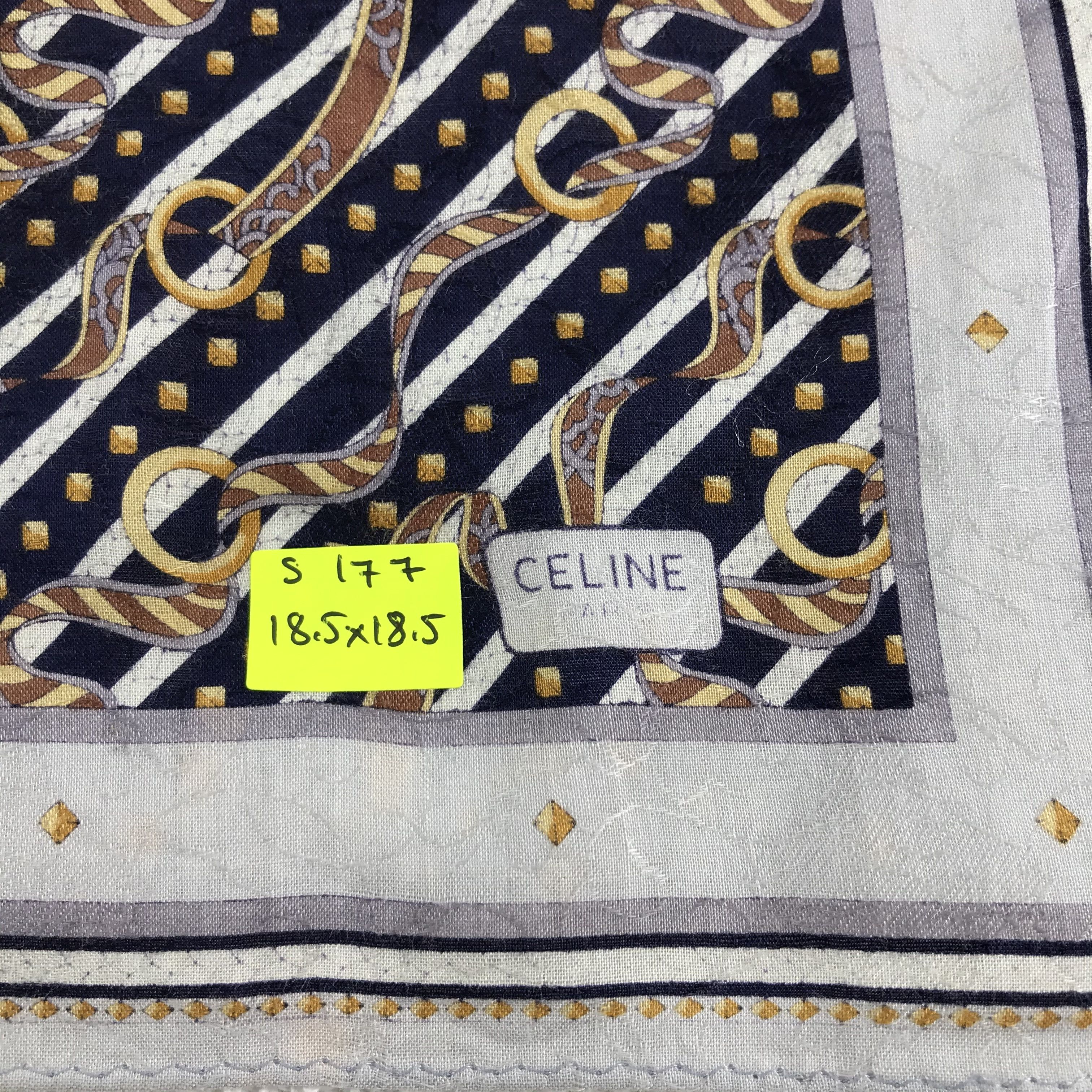 Celine × Vintage Celine Bandana / Handkerchief / Neckerchief - S177 Size ONE SIZE - 5 Thumbnail