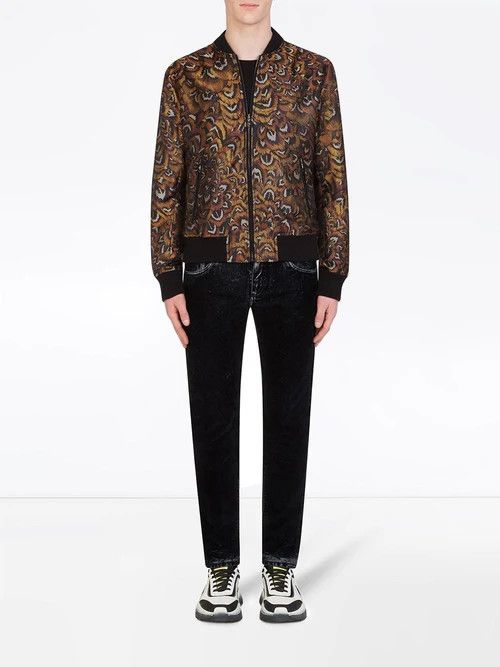 Dolce & Gabbana o1y0125 Canvas Bomber Jacket in Multicolor Size US M / EU 48-50 / 2 - 5 Thumbnail