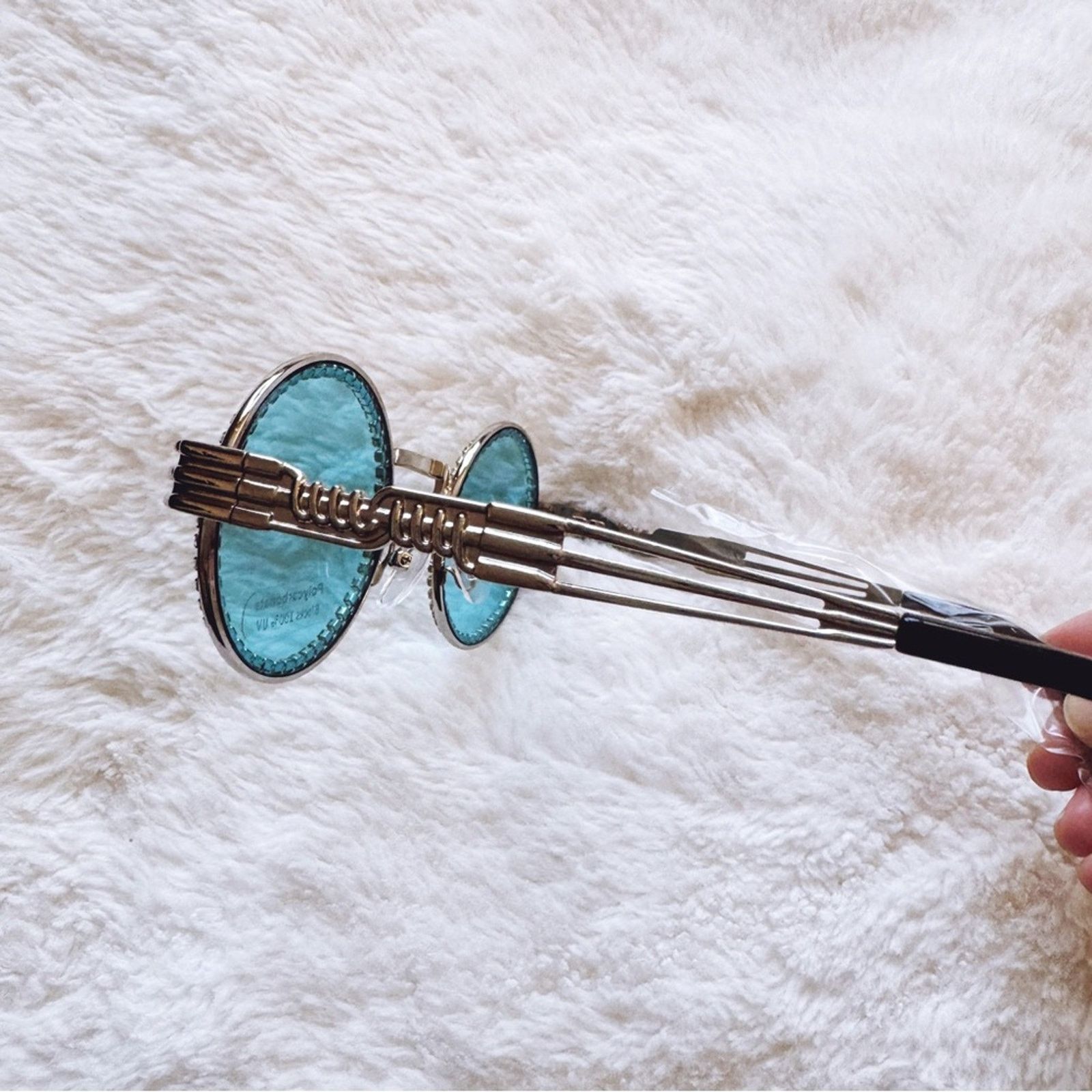 Other Kate Clear Blue Round Sunglasses Size ONE SIZE - 15 Thumbnail