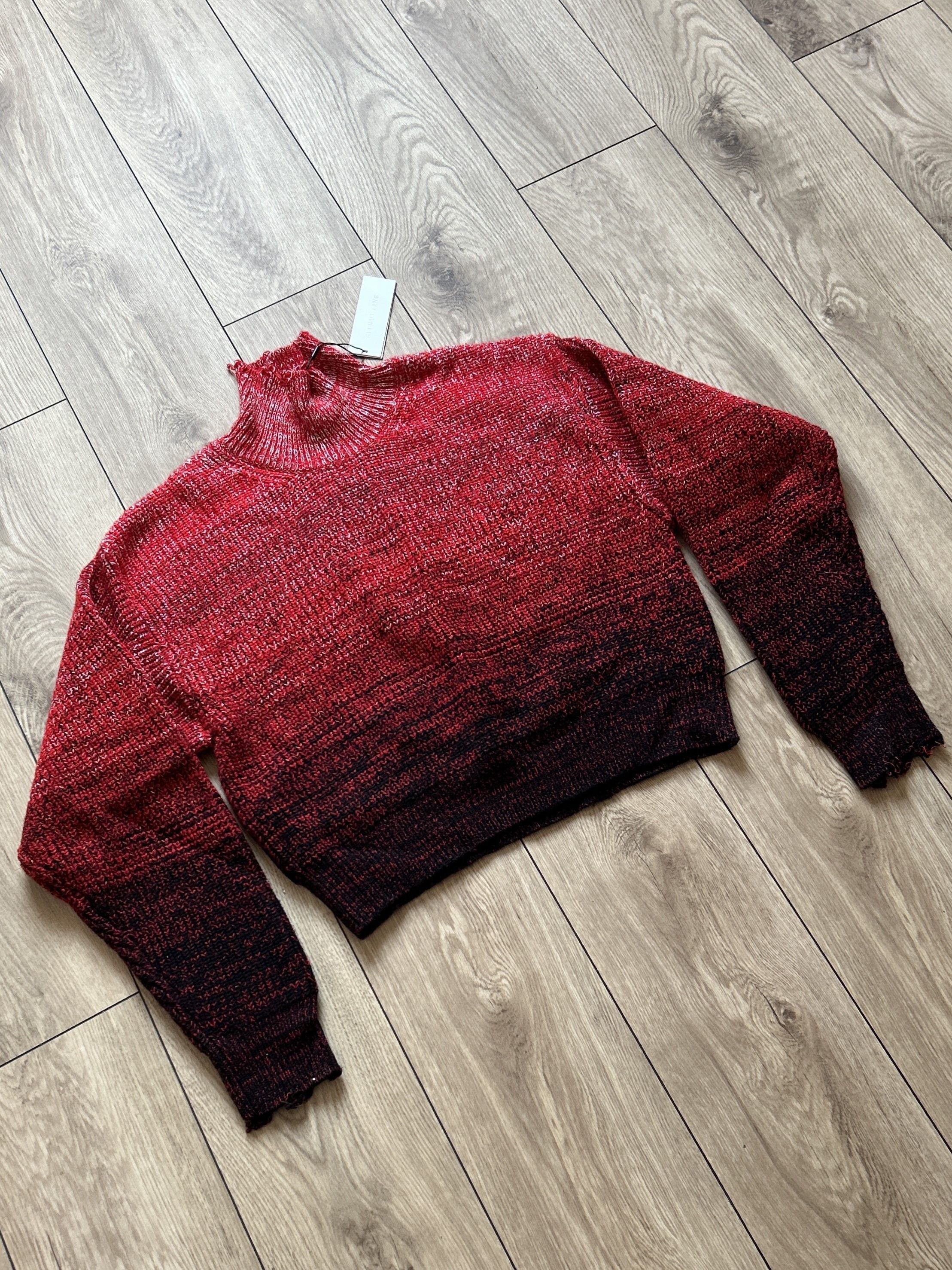 Helmut Lang Helmut Lang Red Gradient Knit Sweater Size S / US 4 / IT 40 - 3 Thumbnail