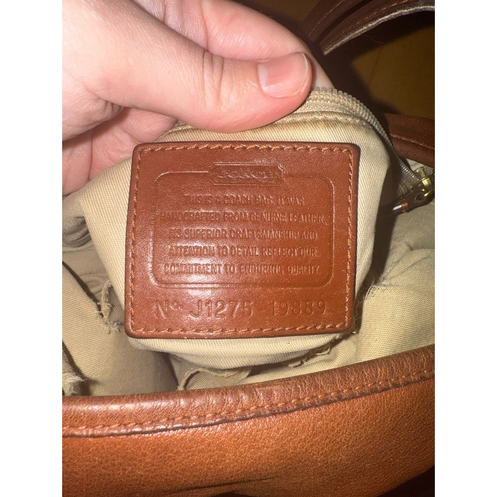 Coach VTG Coach 19893 Hobo Cognac XL Leather Shoulder Tassels Y2K Size ONE SIZE - 6 Thumbnail
