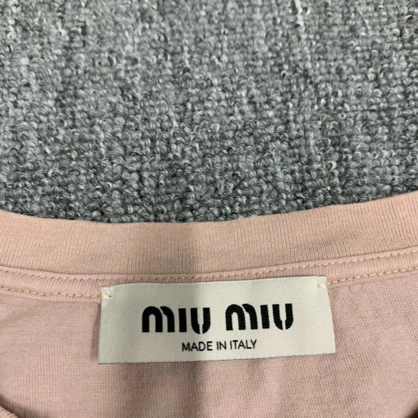 Miu Miu Miumiu pink distressed embroidered logo L 95 new Size L / US 10 / IT 46 - 4 Thumbnail