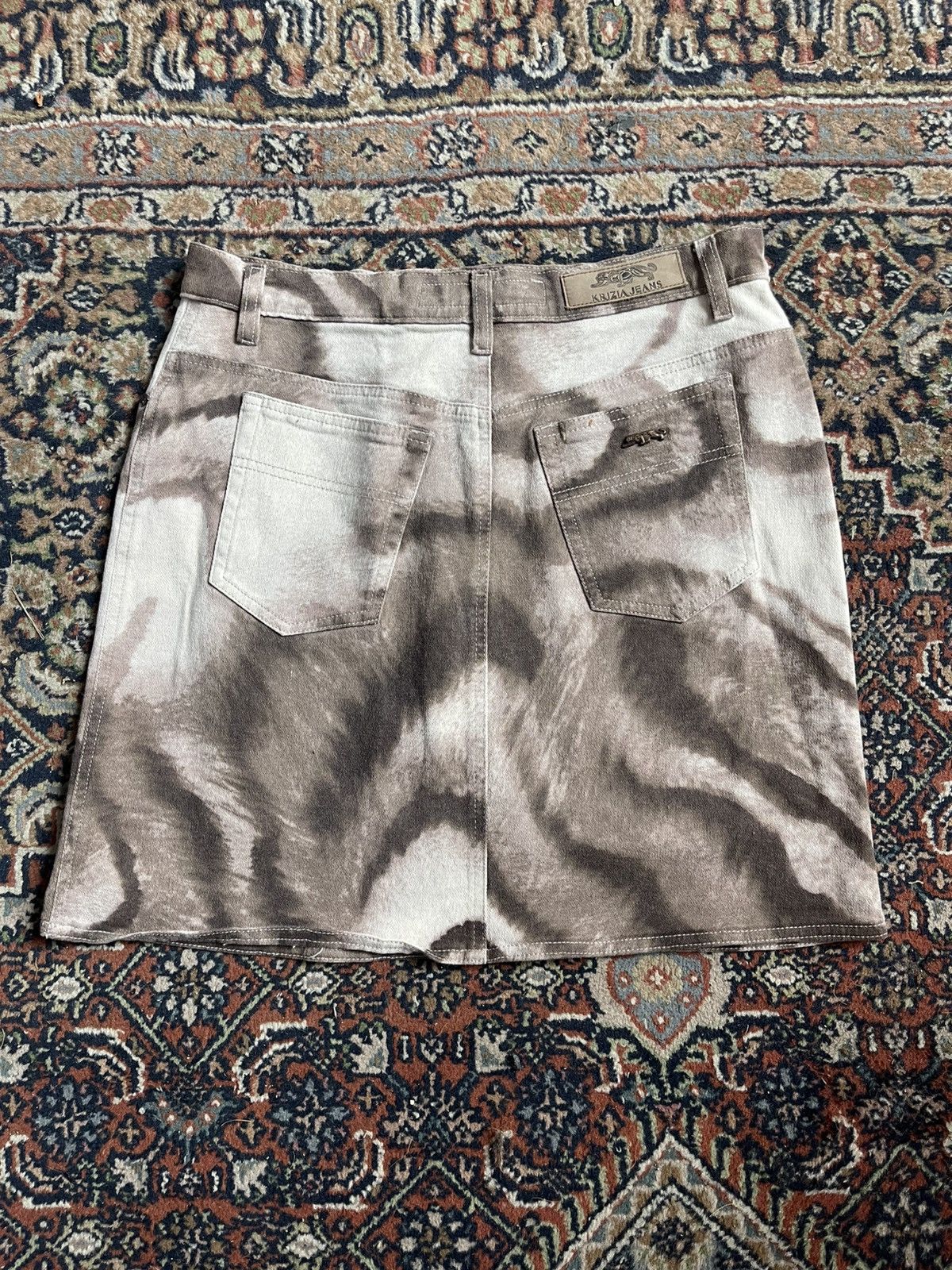 Krizia Krizia Mini Skirt y2k Tiger Print Size 32" / US 10 / IT 46 - 2 Thumbnail