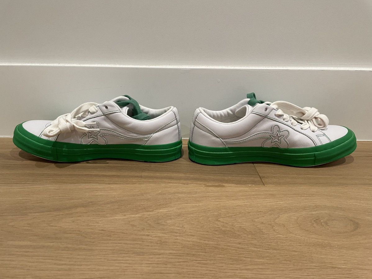 Converse × Golf Wang × Golf le Fleur Golf le Fleur x Converse One Star White and Green Size US 7 / EU 40 - 3 Thumbnail