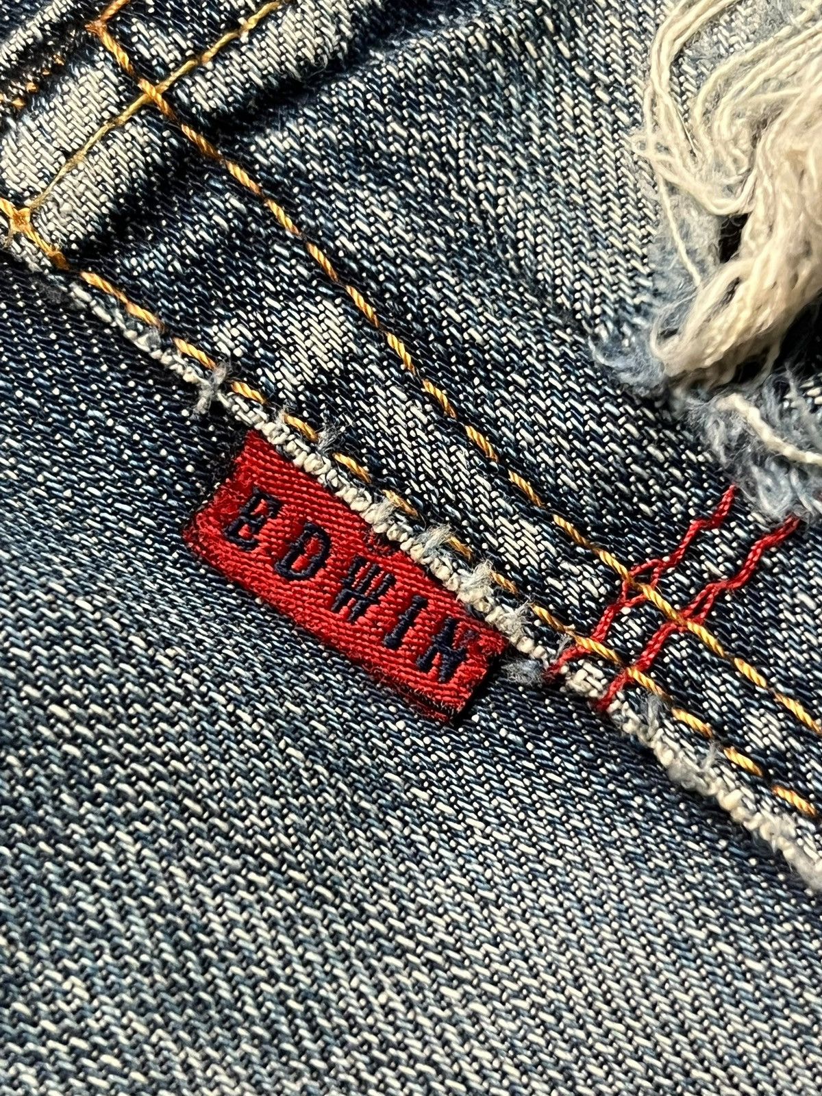 Edwin Vintage Edwin 503 Blue Trip Edgeline Japan, Distressed Denim Size US 34 / EU 50 - 11 Thumbnail