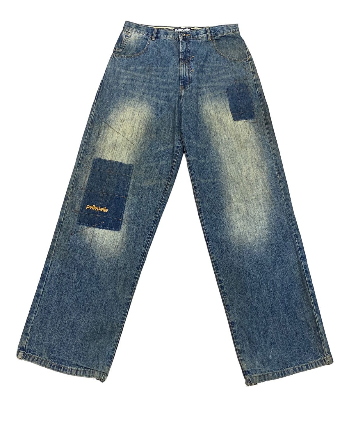Pelle Pelle Rare Design Vintage Pelle Pelle Patchwork Baggy Jeans 2000s Size US 38 / EU 54 - 1 Thumbnail