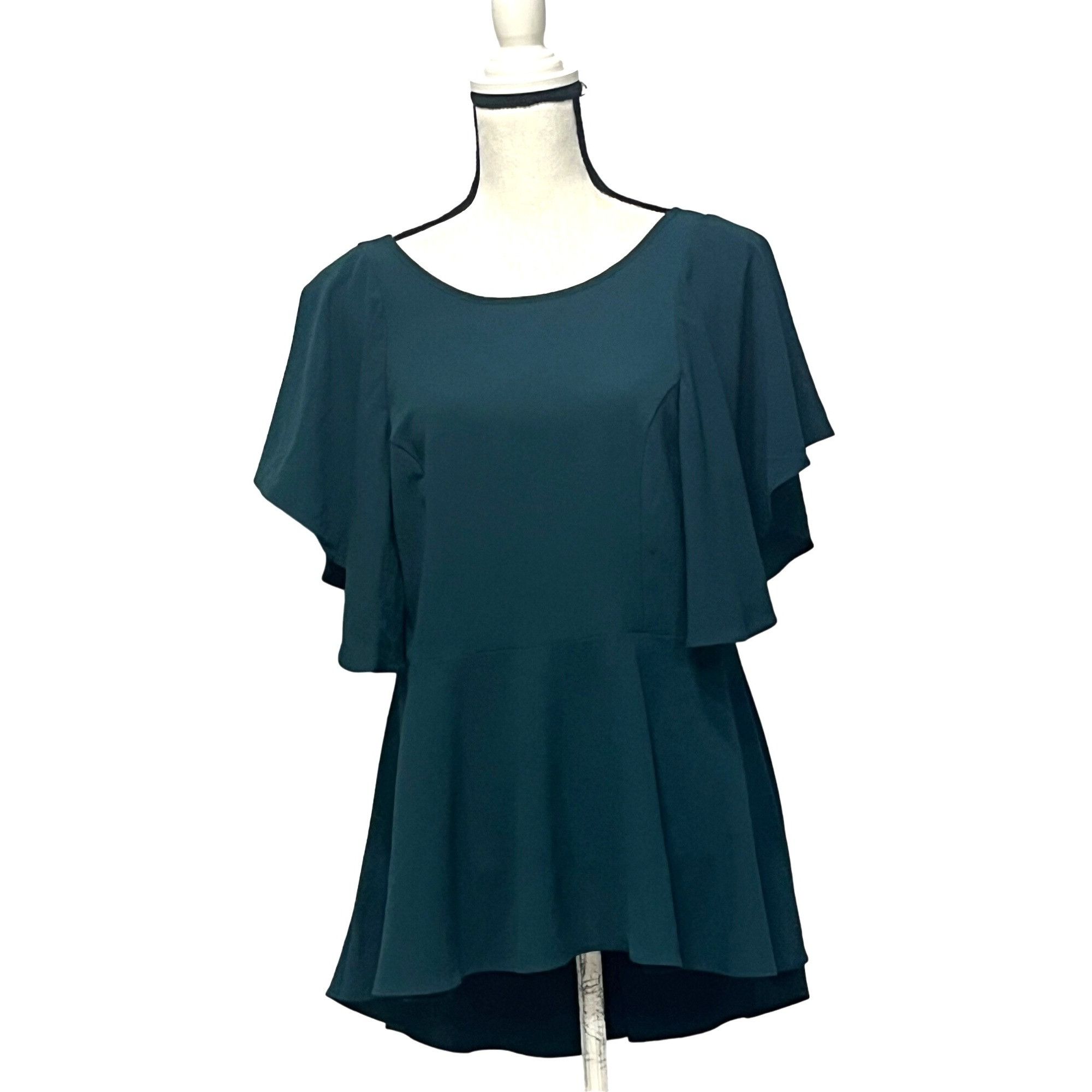 Other City Chic Romantic Mood PeplumTop, Jade, Size XXS (US 12)-se Size XL / US 12-14 / IT 48-50 - 1 Thumbnail