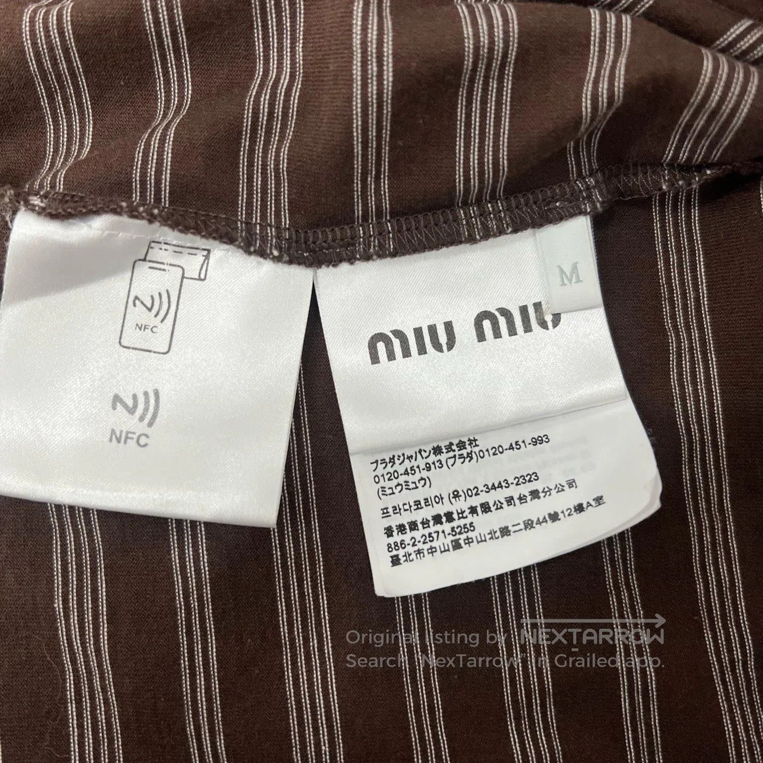 Miu Miu Miu Miu 25SS Striped Round Neck Tee. Size M / US 6-8 / IT 42-44 - 5 Thumbnail