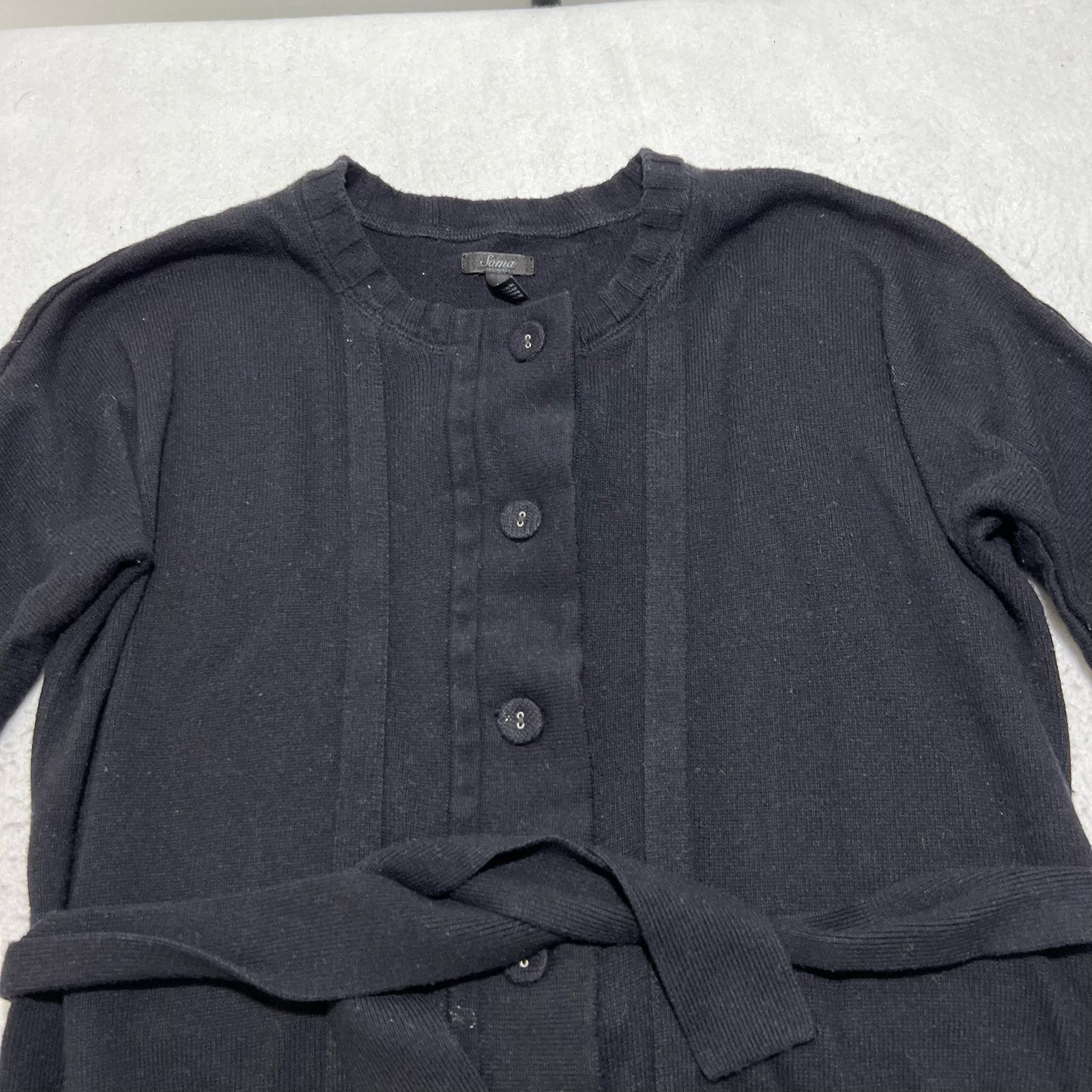 Chicos Soma Intimates Button Down Cardigan Tie Front Sweater Size S / US 4 / IT 40 - 2 Thumbnail