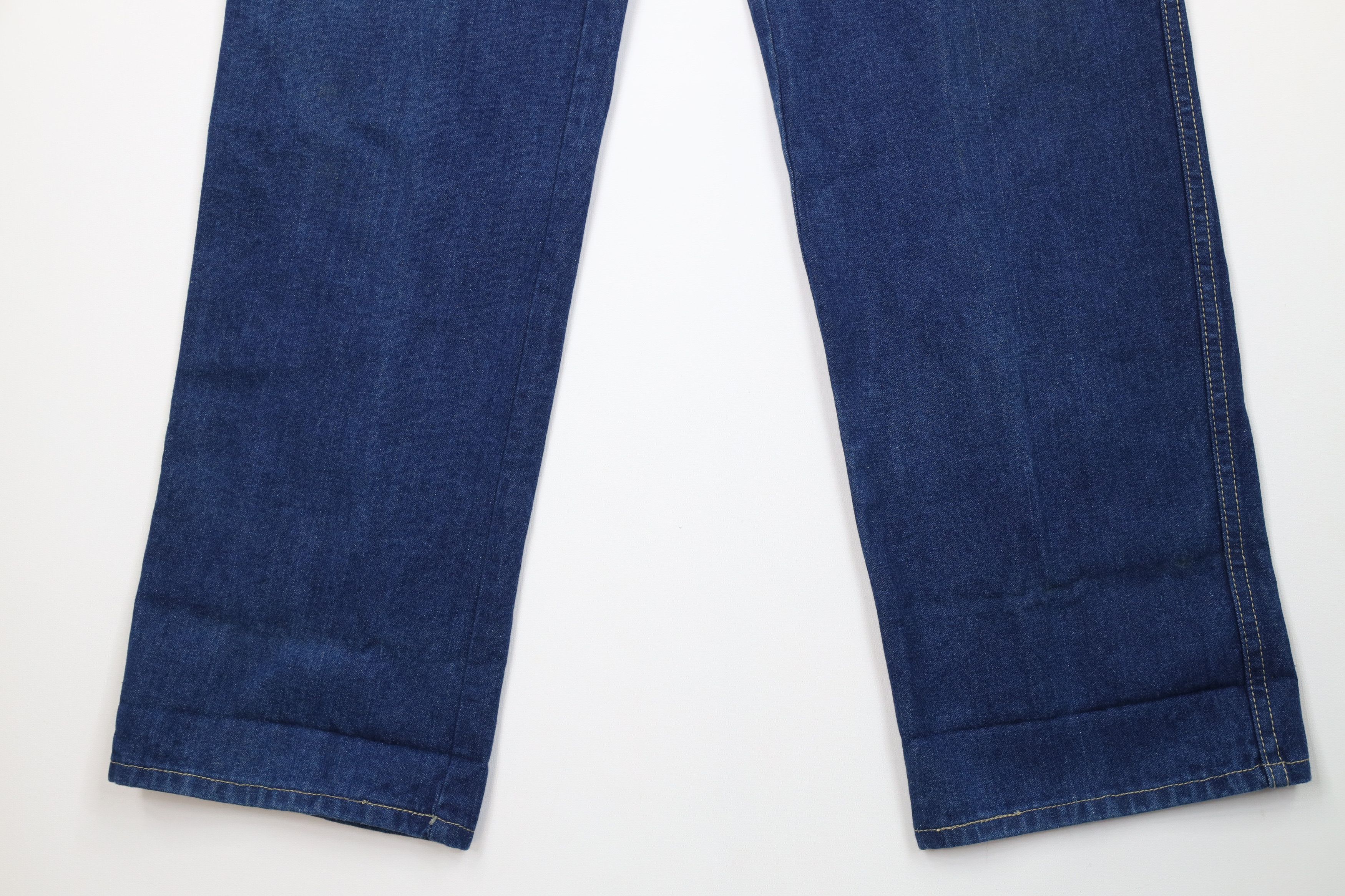 Vintage Vintage 70s Streetwear Utility Wide Leg Denim Jeans Blue Size US 34 / EU 50 - 4 Thumbnail