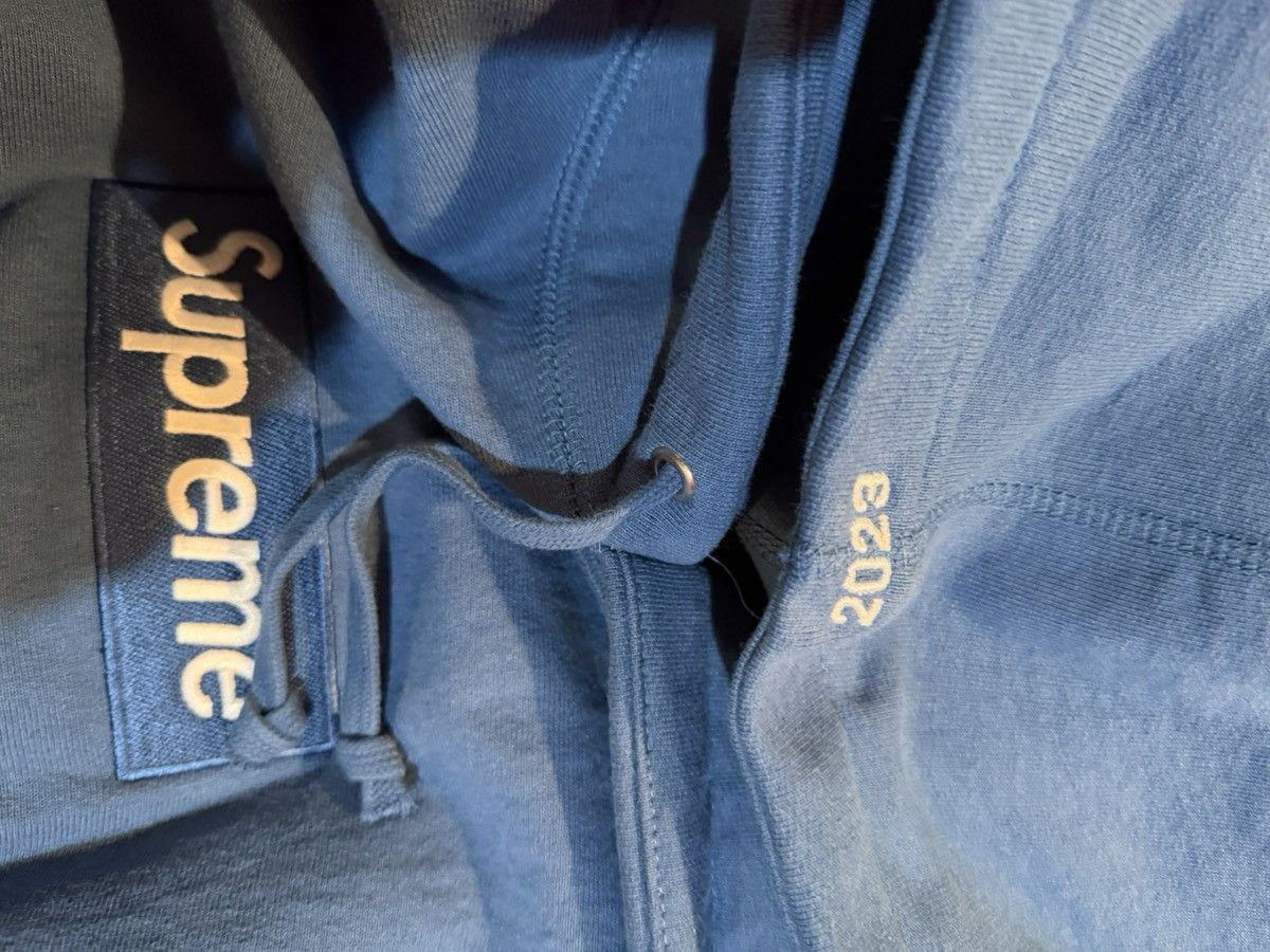 Supreme Supreme box logo hoodie blue 2023 medium Size US M / EU 48-50 / 2 - 2 Thumbnail